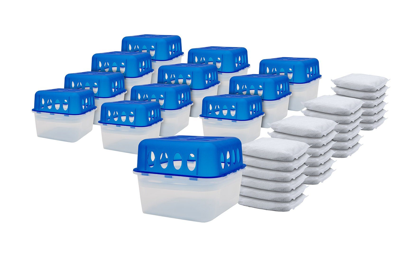 Spetebo Luftentfeuchter 12x Luftentfeuchter Box inkl. 24x Granulat Beutel, günstig online kaufen