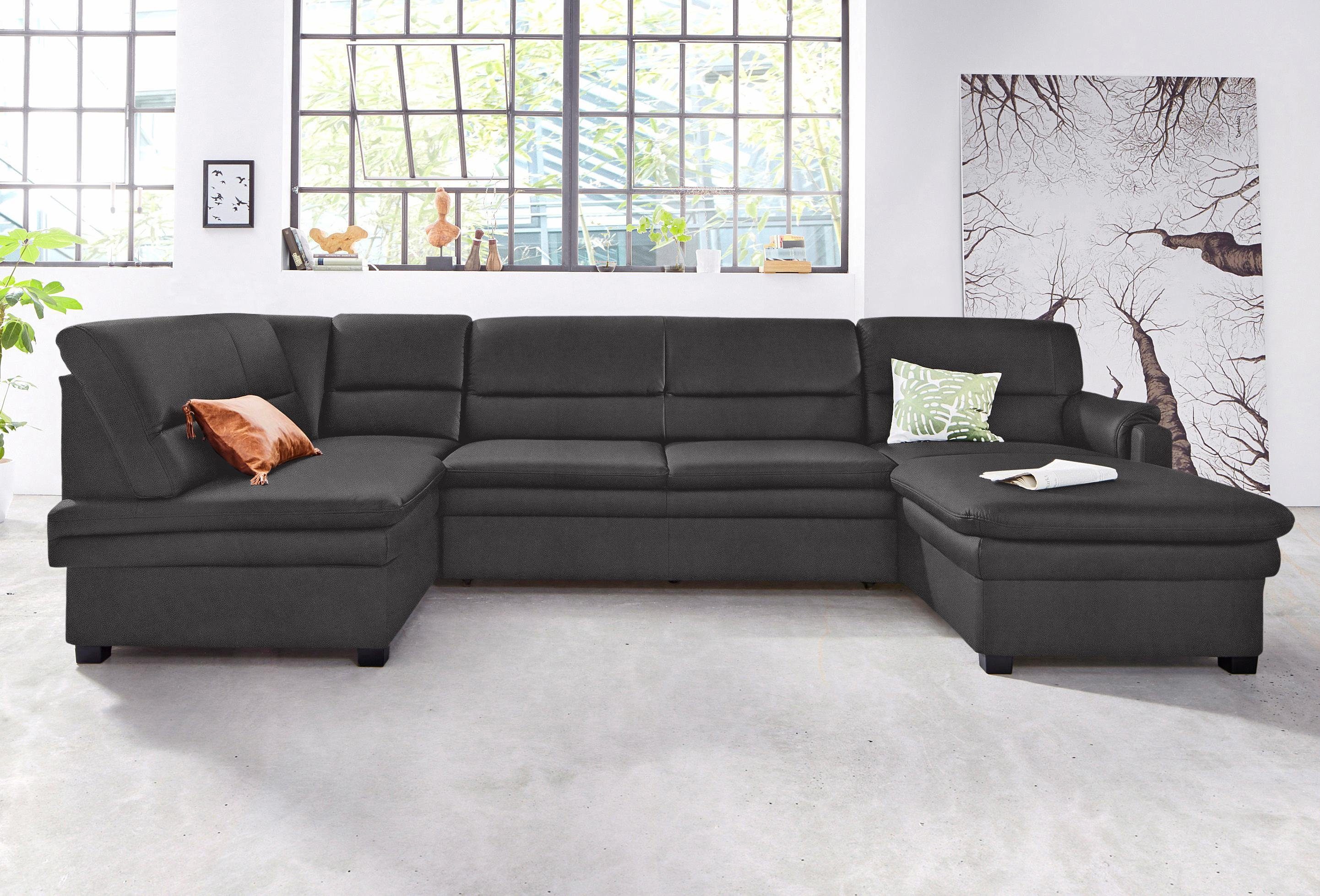 sit&more Wohnlandschaft "Pisa U-Form" mit Federkern, wahlweise mit Bettfunk günstig online kaufen