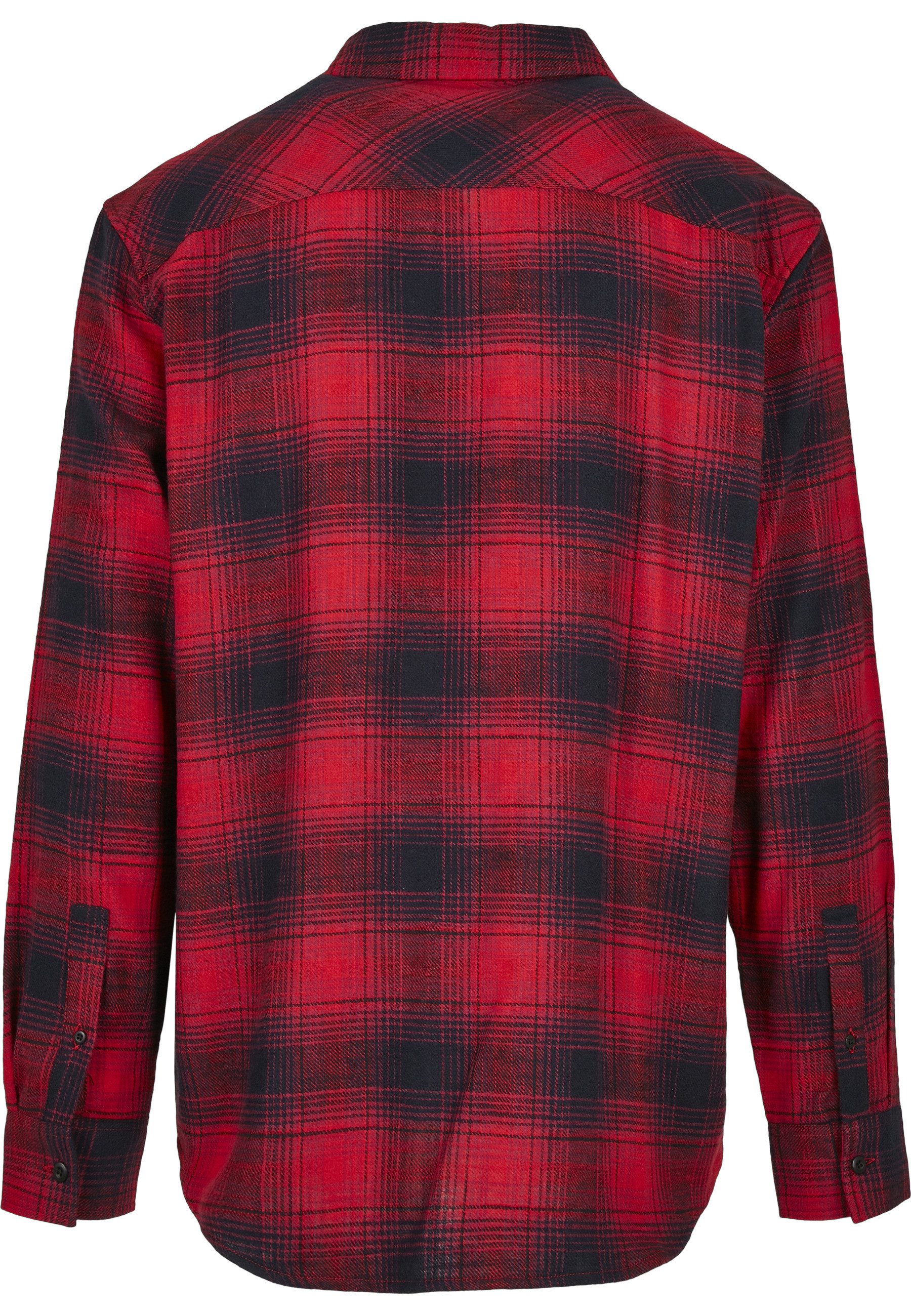 URBAN CLASSICS Langarm-Poloshirt Urban Classics Herren Oversized Checked Grunge Shirt (1-tlg)