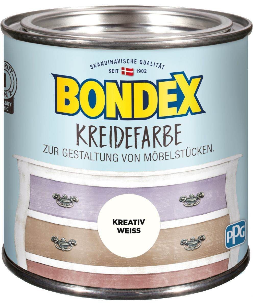 Bondex Kreidefarbe BONDEX Kreidefarbe, 0,5 l, leichte Verarbeitung, Kreativ Weiss