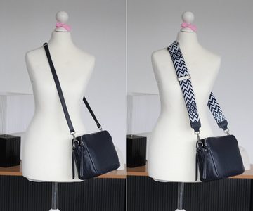 Adel Bags Schultertasche MARA Umhängetasche für Damen, Schultertasche aus Echtleder, hergestellt in Italien, mit 2 Riemen