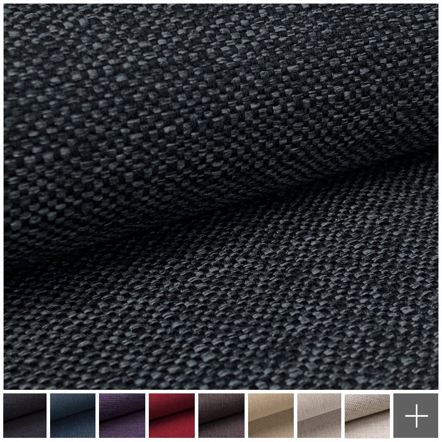 novely® Stoff MUDAU Grob gewebter Möbelstoff, Robust, Mélange, Handwebcharakter, Pflegeleicht, Meterware, 1lfm