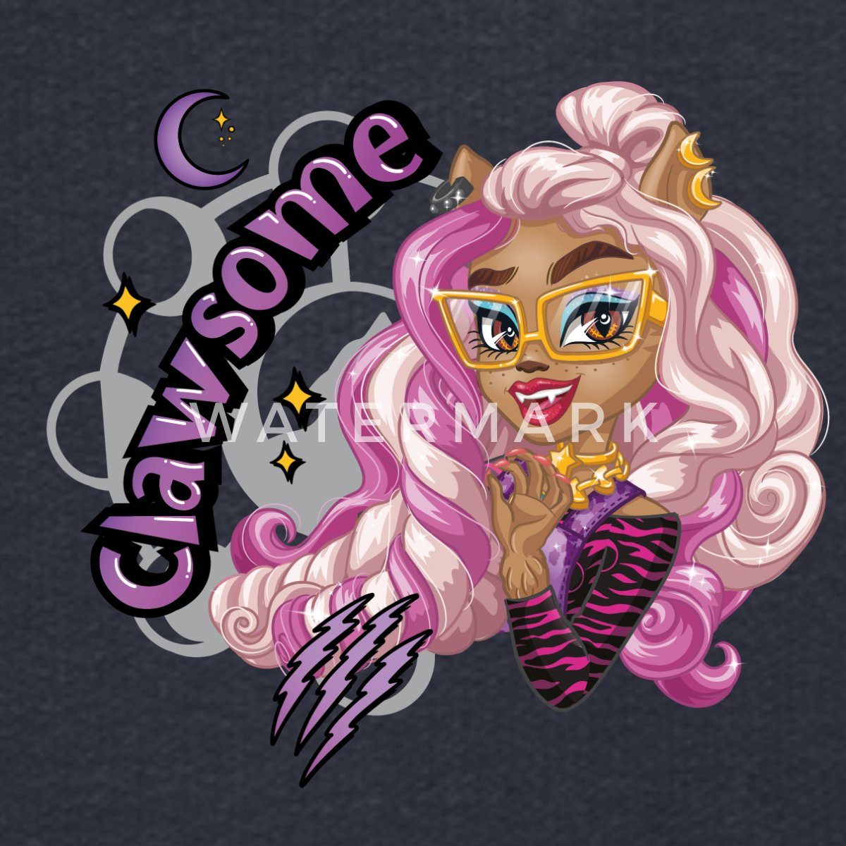 Spreadshirt Hoodie Monster High™ Clawdene Wolf Clawsome Kinder Premium Hoodie (1-tlg)
