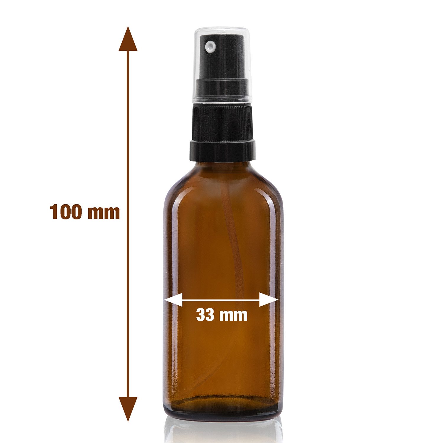 Oputec Sprühflasche 143 x 30ml Braunglas-Sprühflaschen mit feinem Sprühkopf - Zerstäuber