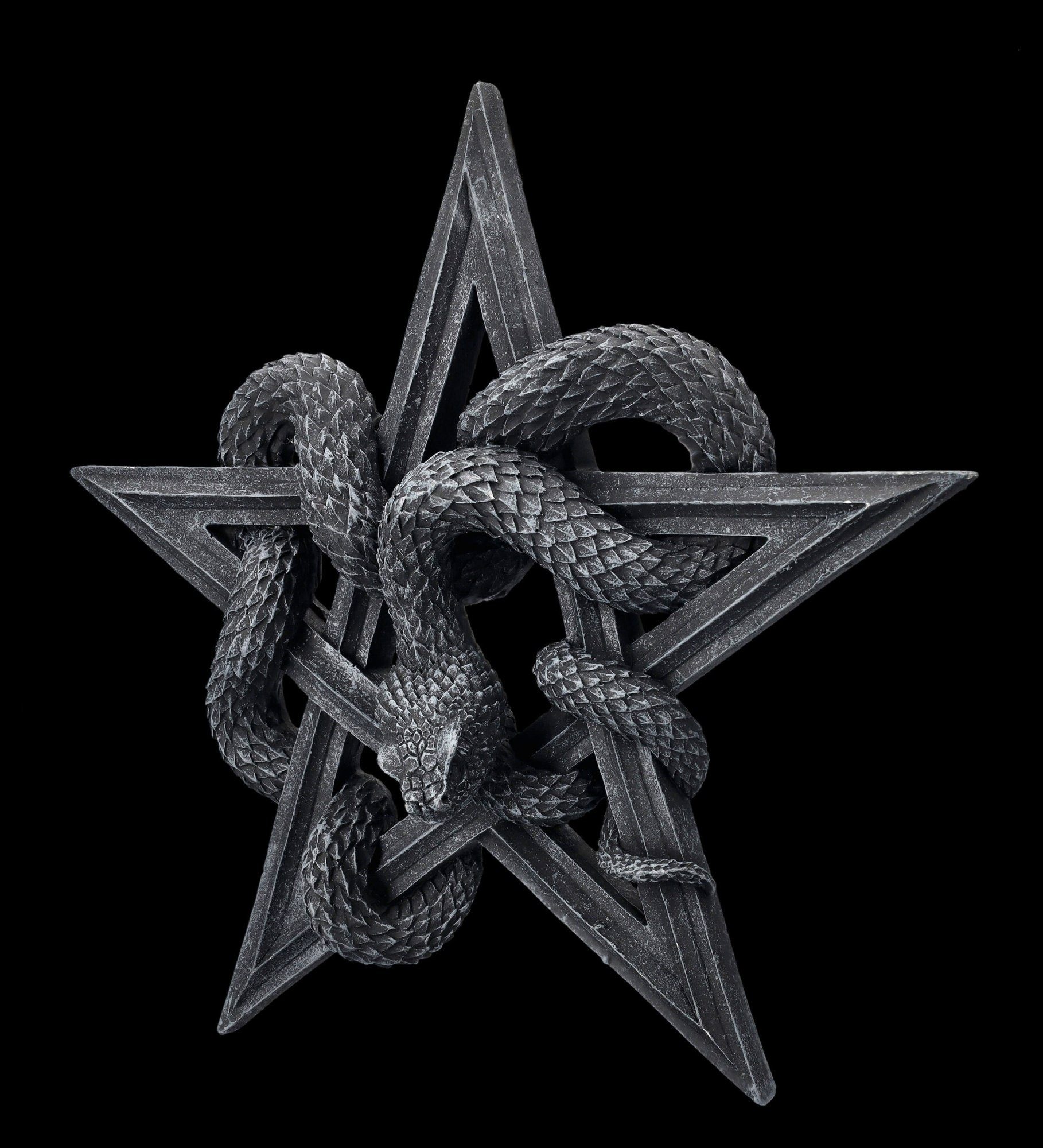Worship Serpents Wanddekoobjekt mit Pentagramm Gothic - Wandrelief - Fantasy Shop Dekoration Schlangen Figuren GmbH
