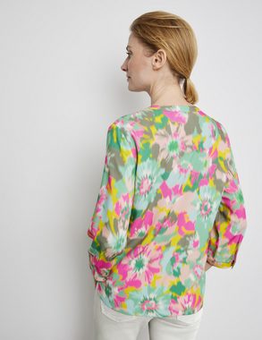 GERRY WEBER Klassische Bluse Fließende Bluse mit Tunika-Ausschnitt