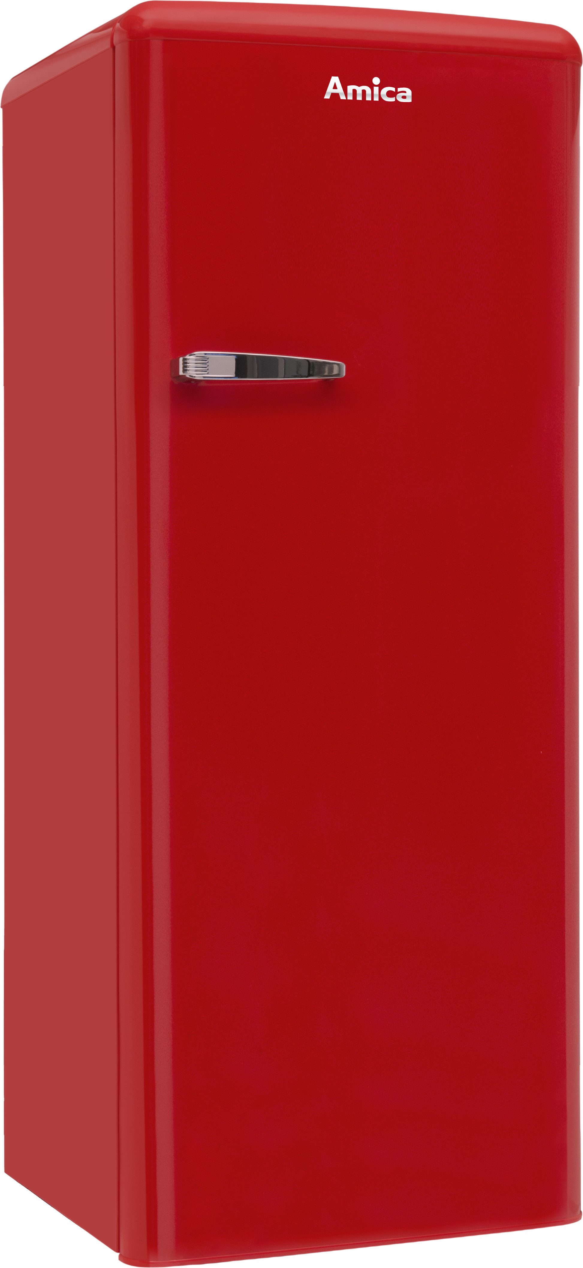 Amica Kühlschrank Retro KSR 364 150 R, 144 cm hoch, 55 cm breit, Modernes Design, großer Stauraum - einfach stark im Alltag