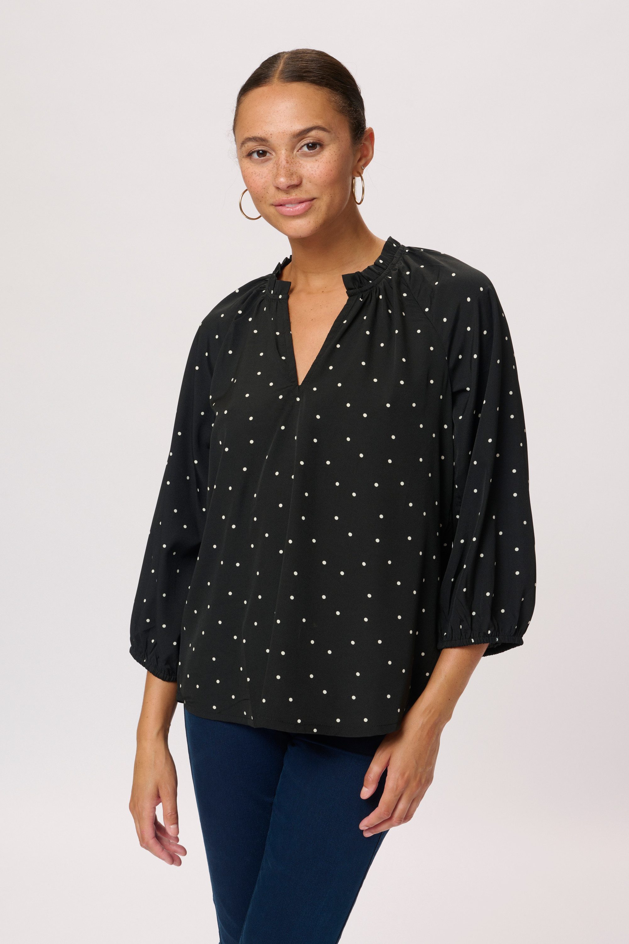 KAFFE Langarmbluse Langarm-Bluse KAsandy günstig online kaufen