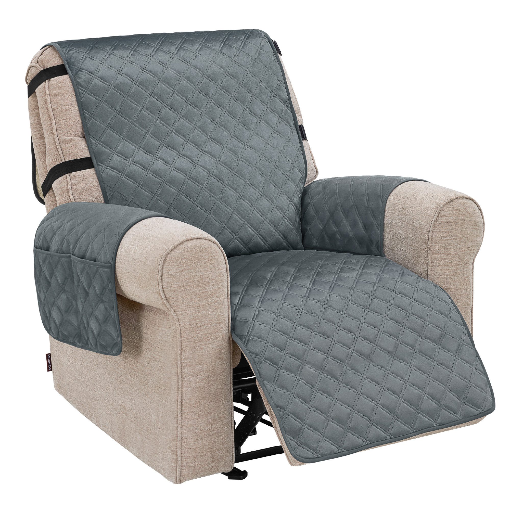 MCombo Sofabezug M MCombo Sesselschoner für Relaxsessel C1815, Wasserdicht & Anti-Rutsch, mit Armlehne & Taschen, 222×207