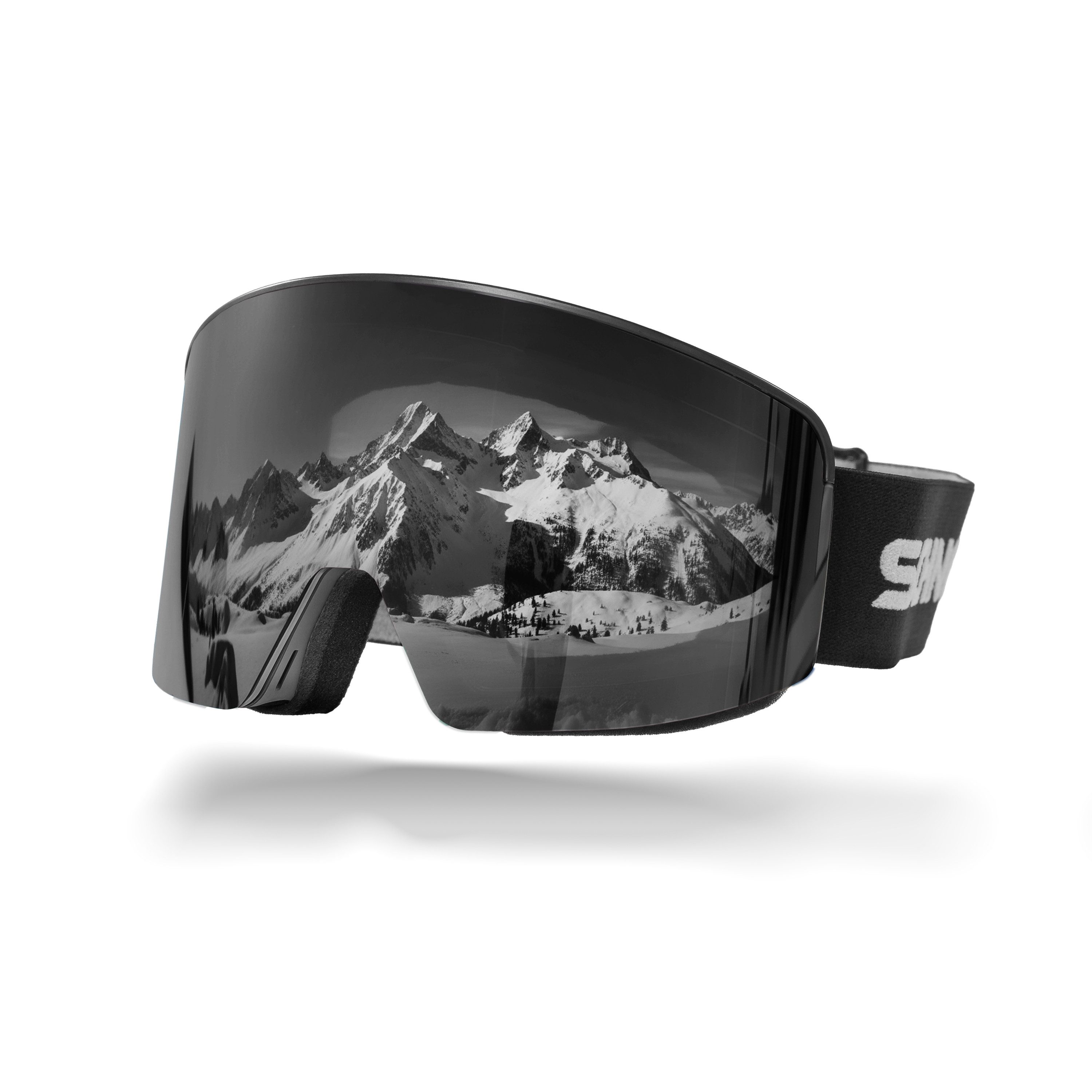 SCHNORR Sportbrille Skibrille mit magnetischer Glaswechselfunktion REVO Silber S3, Anti-, (1-St), Full REVO-Beschichtung Silber (S3)
