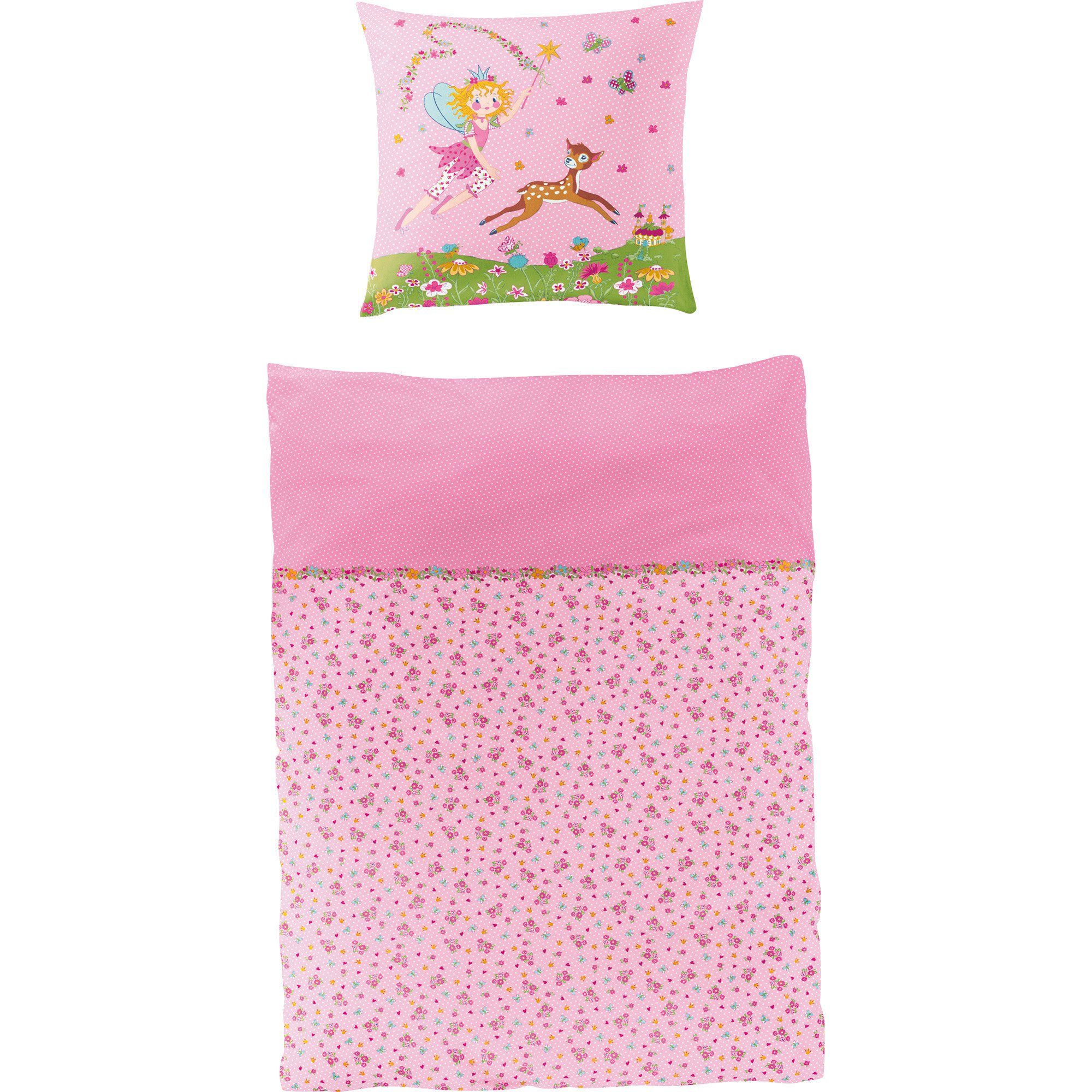 BIERBAUM Kinderbettwäsche Kinder-Wendebettwäsche "Lillifee", Biber, Motiv günstig online kaufen