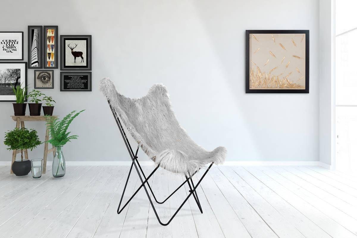 Kayoom Stuhl (1 St), weicher Bezug aus Kunstfell, teilweise handgefertigt