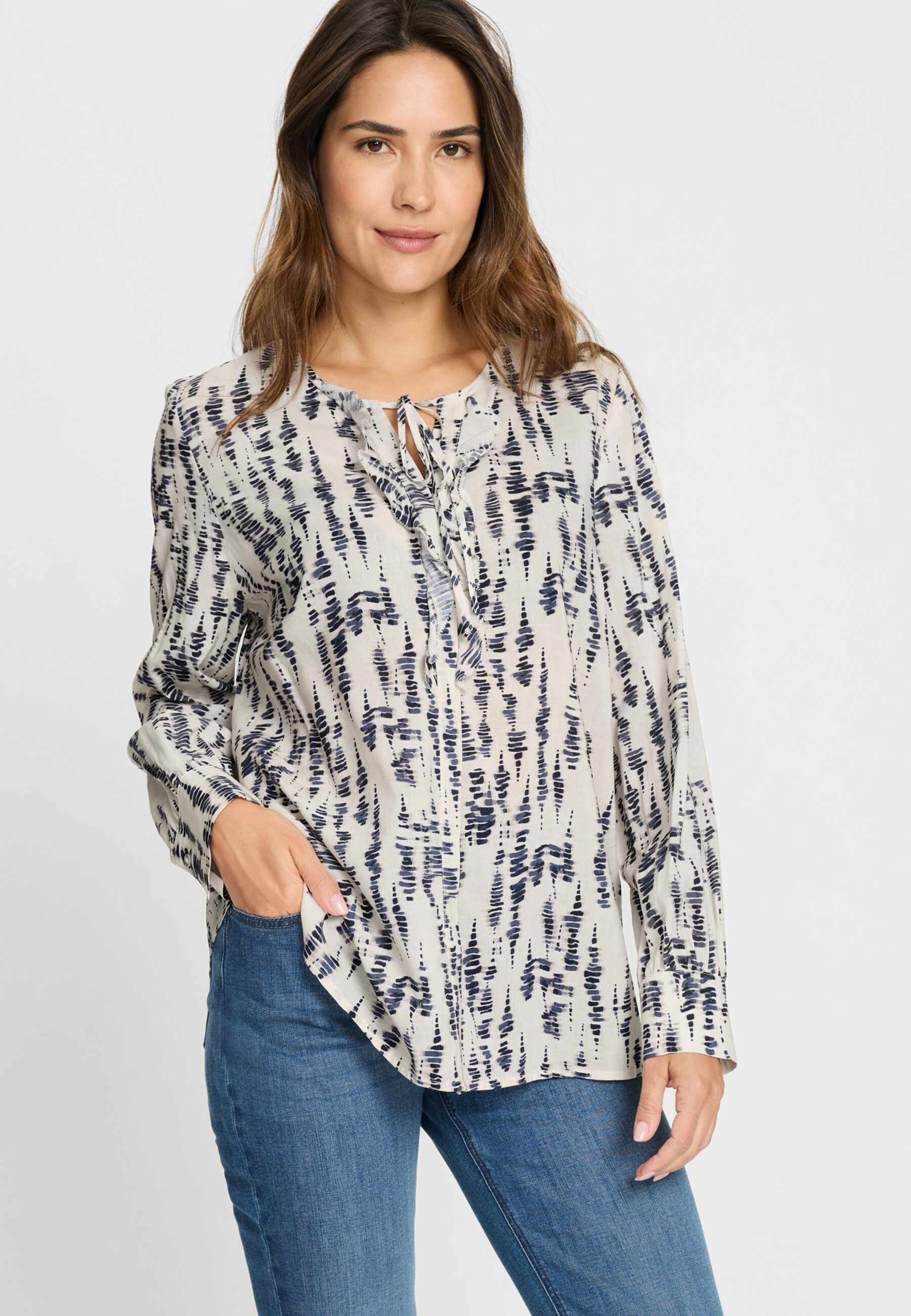 Olsen Hemdbluse Bluse mit Allover-Print