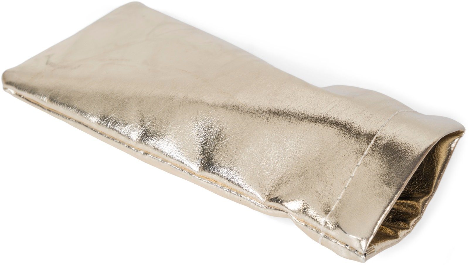 styleBREAKER Brillenetui Brillenetui Metallic mit Putztuch