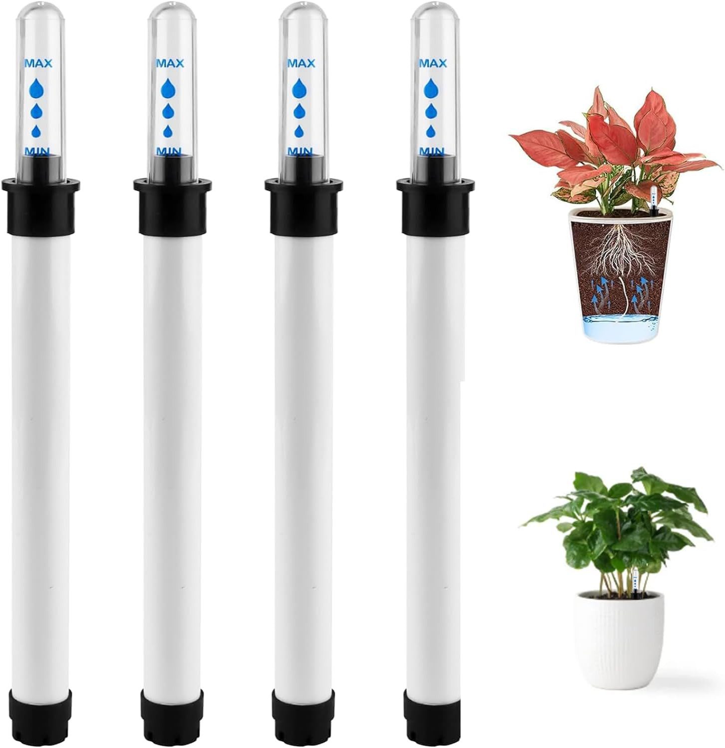 FELIXLEO Feuchtigkeitsmesser 4 Stück Wasserstandsanzeiger für Zimmerpflanzen 22,8 cm, (1-St)