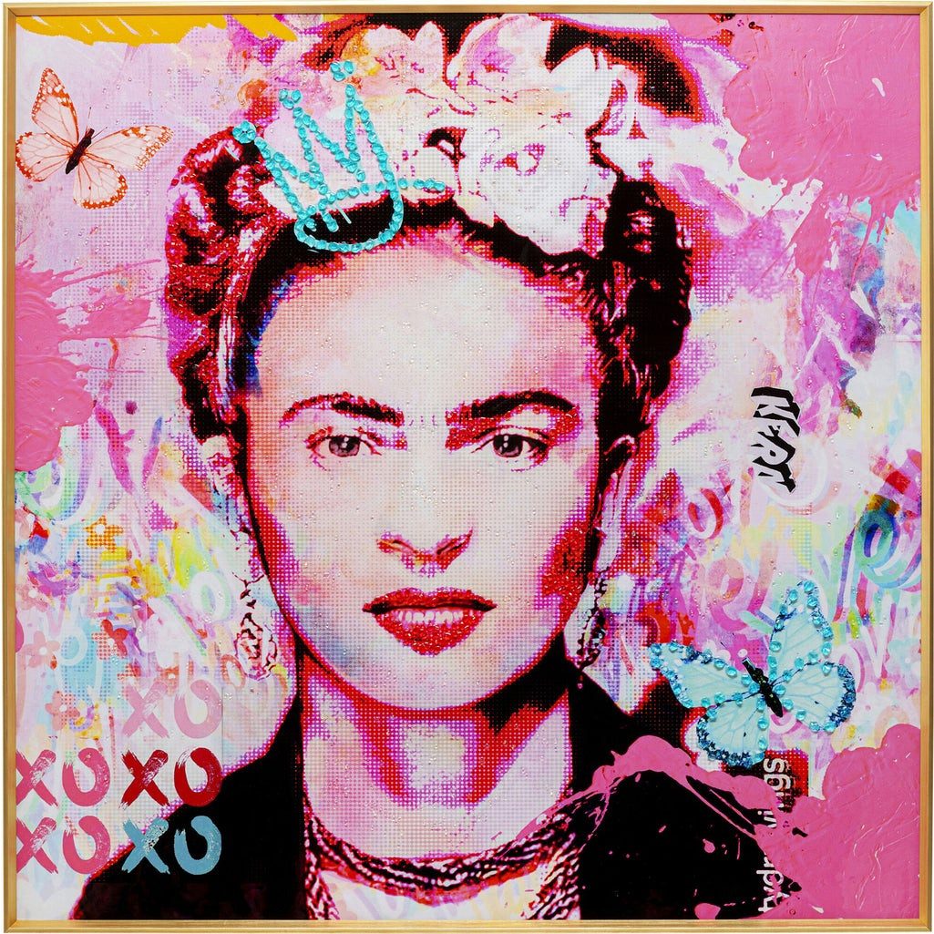 Kare Design Bild La Viva Mexico, Frau, 100x100 cm