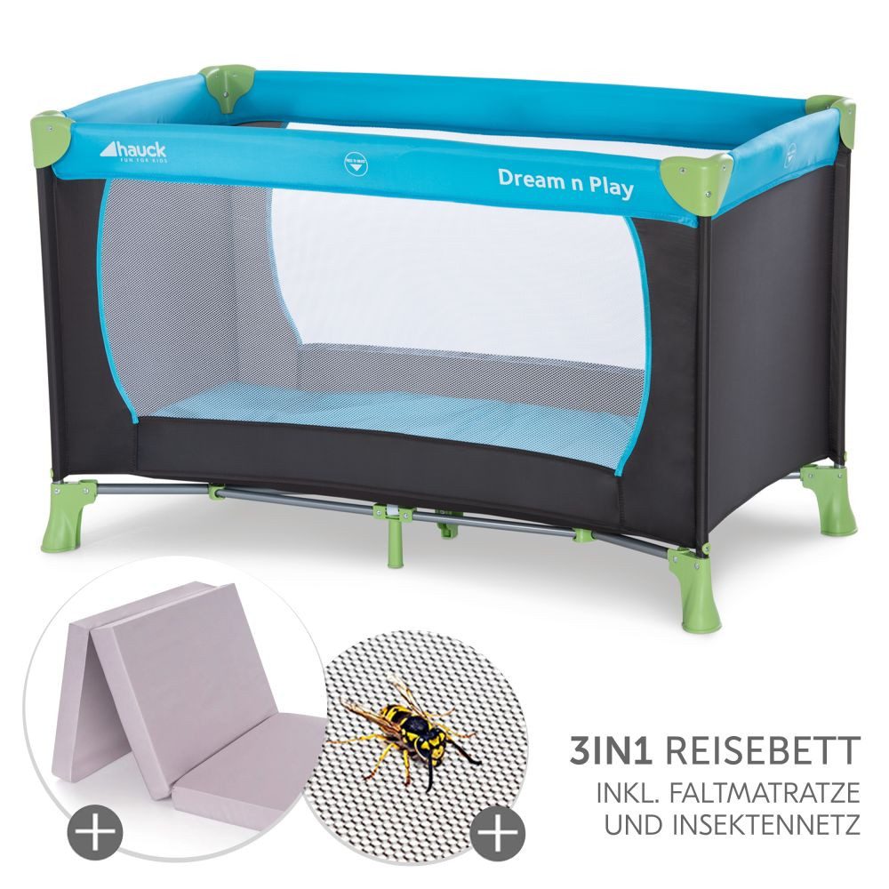 Baby-Reisebett Dream N Play - Waterblue