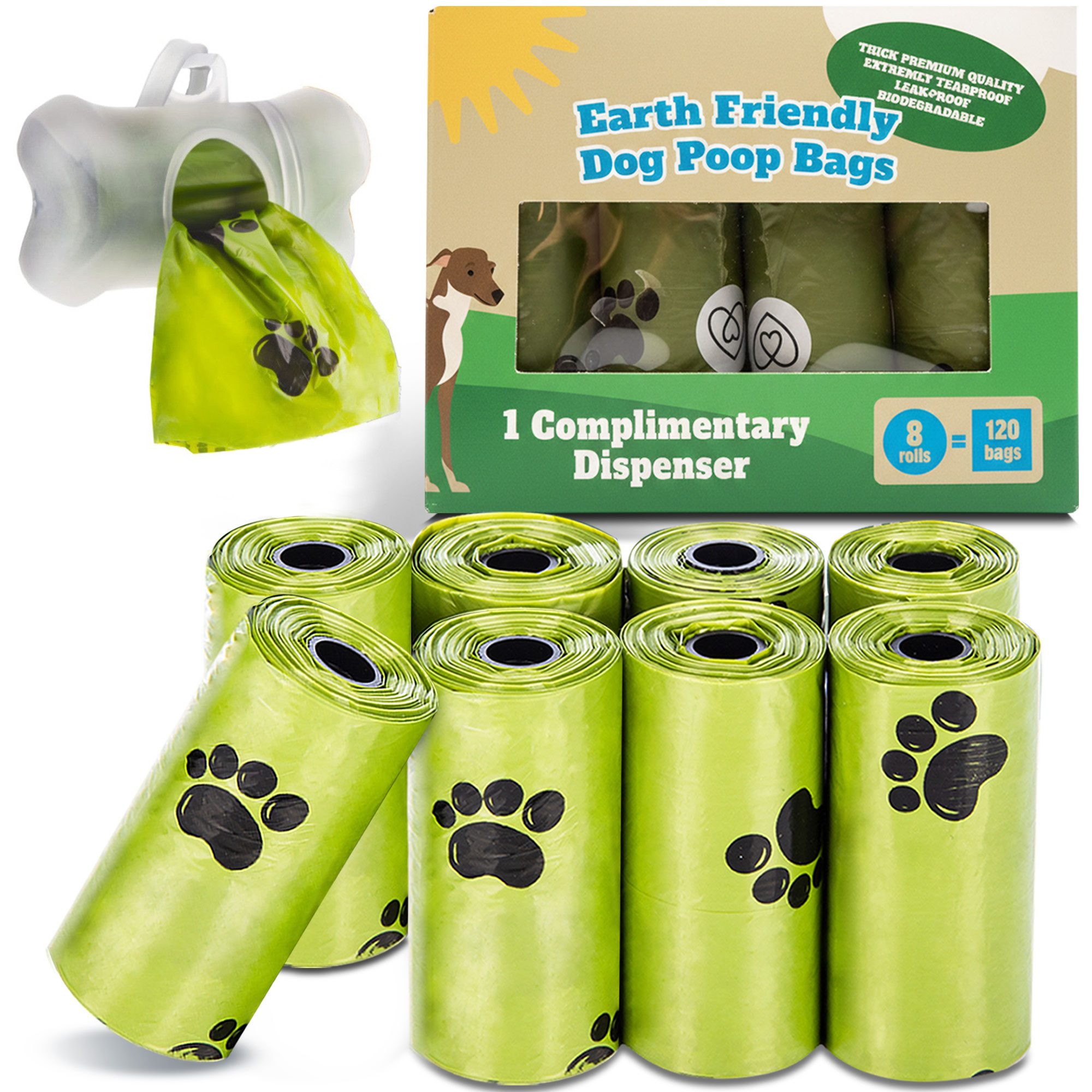 all Pets United Hunde-Geschirr ALL PETS UNITED Hundekotbeutel 100% biologisch und Kompostierbare, Kompostierbare Kotbeutel, Biologisch abbaubare Hundebeutel