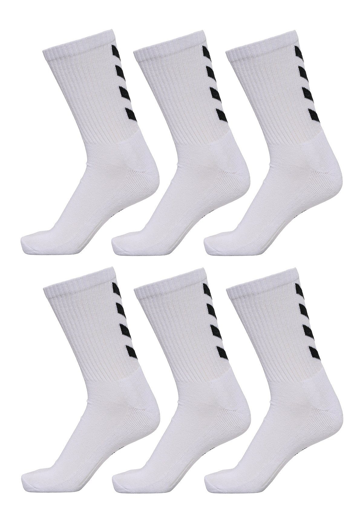 hummel Socken 6-er Pack Sport Socken Lange Basic Socken FUNDAMENTAL (6-Paar, sportlich) 5789 in Weiß-2