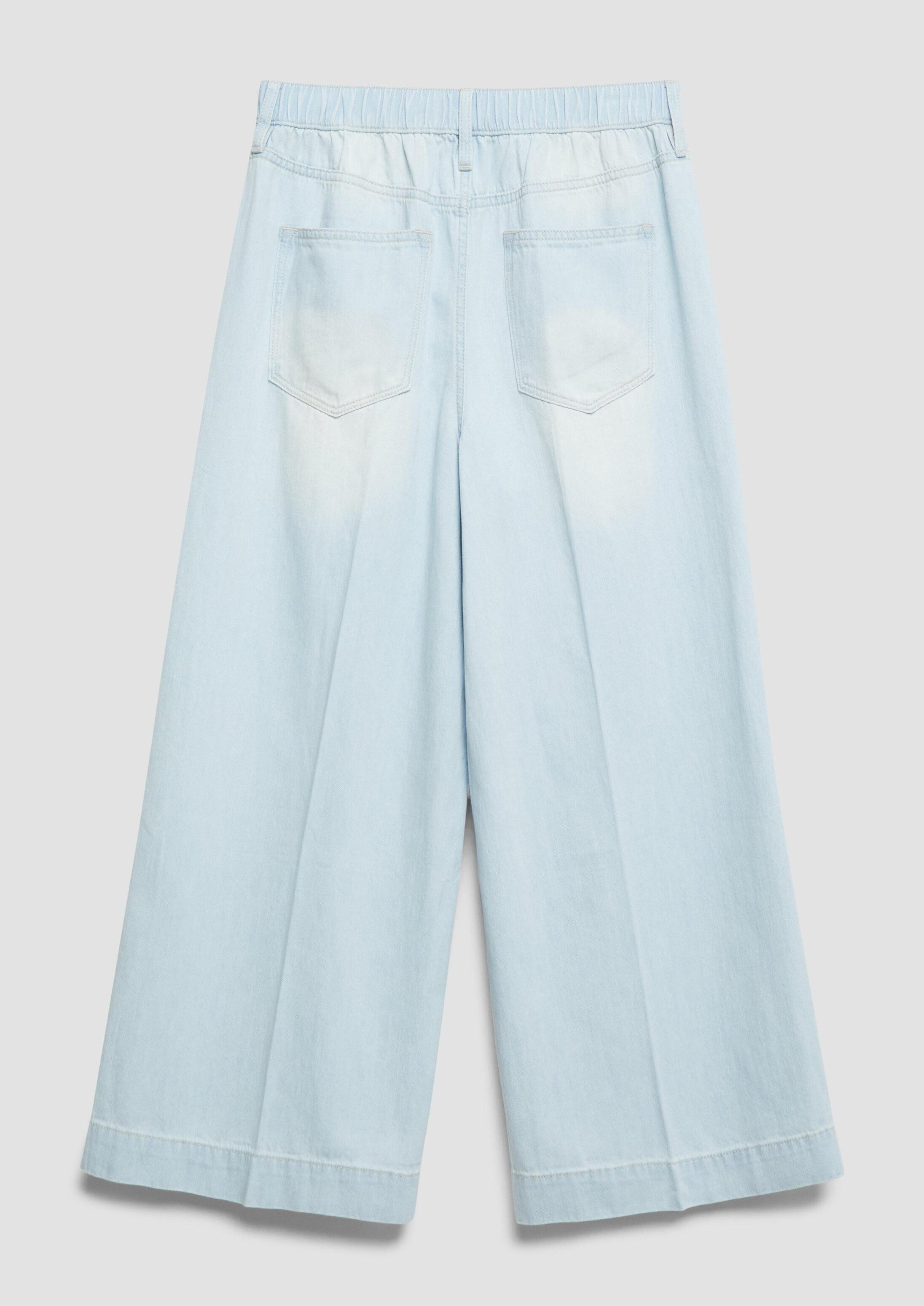 s.Oliver Weite Jeans Jeans-Hose SURI Culotte-Jeans Suri / Regular Fit / High Rise / Wide Leg / im Leinenmix