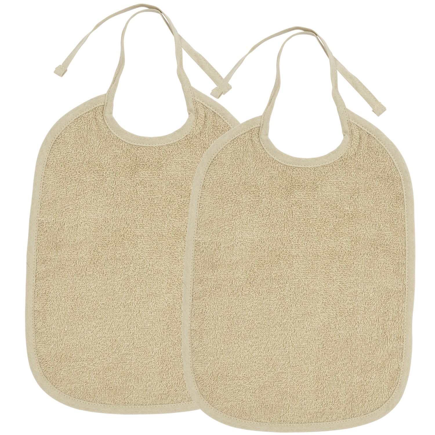 Meyco Baby Lätzchen Sand, (100% Baumwolle, 2-St), 25x34cm - 2-Pack
