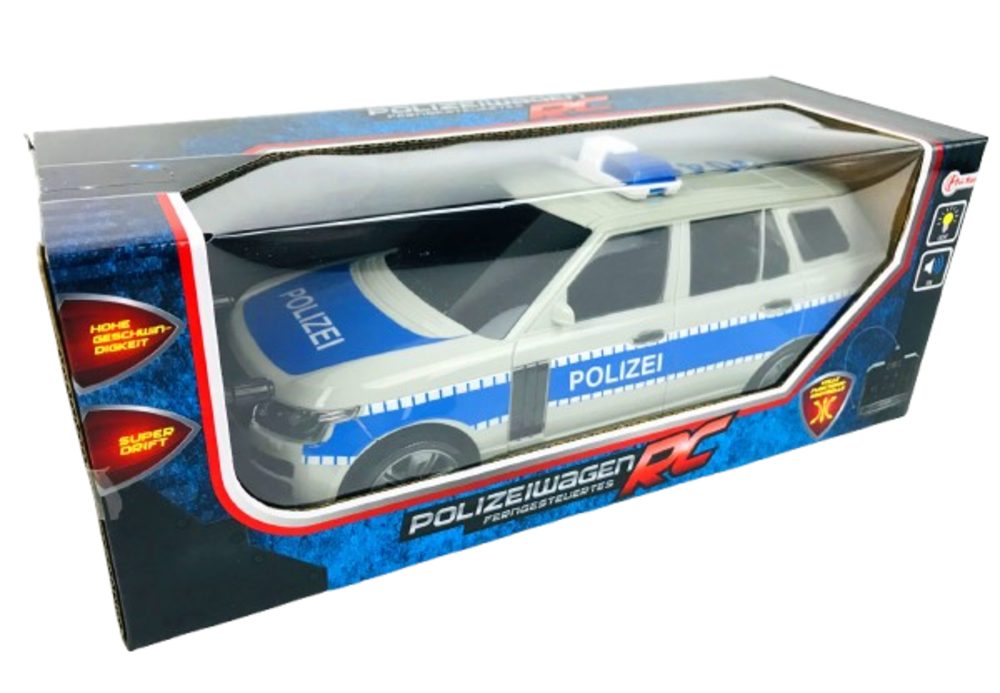 Toi-Toys Spiel RC Polizei Geländewagen mit Licht und Sound Maße ca. 28 x 11 x 10,5cm, Polizeiauto