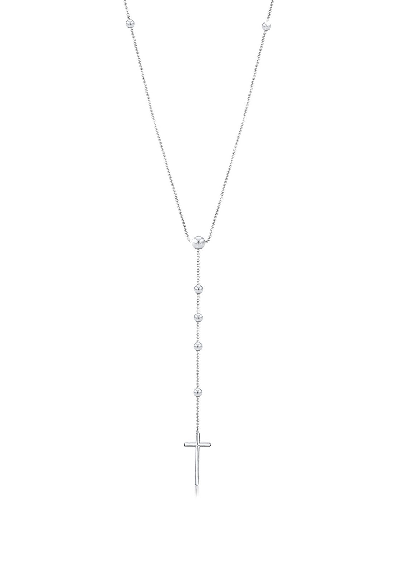 Kette mit Anhänger Rosenkranz Kette Kreuz Taufe Religion 925 Sterling Silber