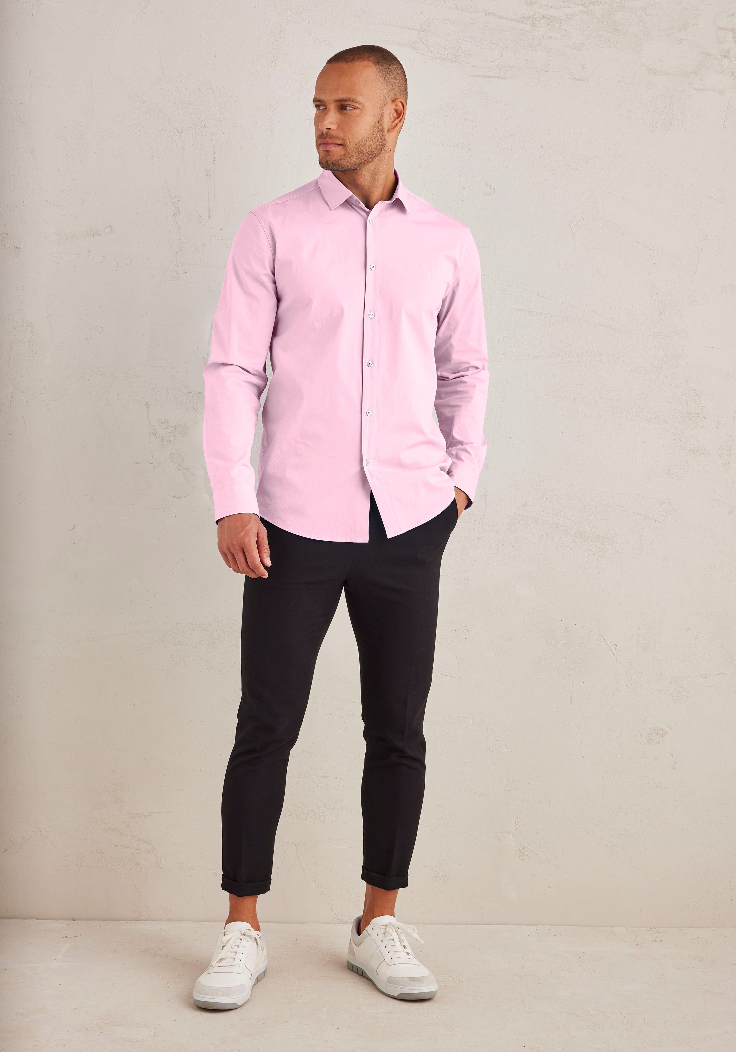 John Devin Langarmhemd elastische Baumwollqualität für maximale Bewegungsfreiheit durch Stretch. Reduzierter Preis € 27,99. Unverbindliche Preisempfehlung € 34,99