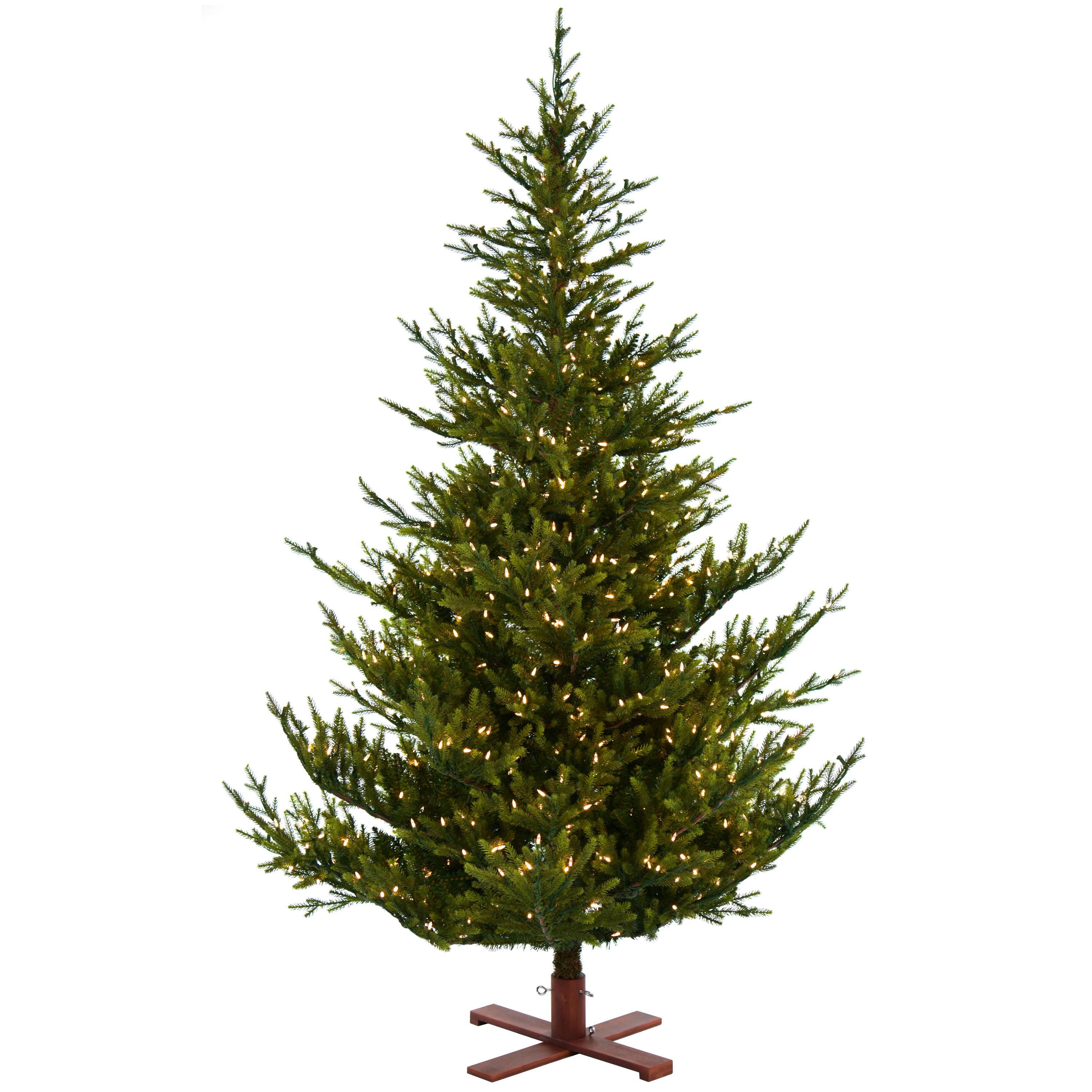 artplants Künstlicher Weihnachtsbaum Deko Tannenbaum LAHTI SPEED, LEDs, 210cm, Ø140cm