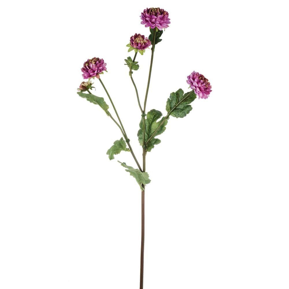 Kunstblume Mini Chrysanthemen Kunstblumen 4 Farben Chrysantheme, matches21 HOME & HOBBY, Höhe 68 cm lila