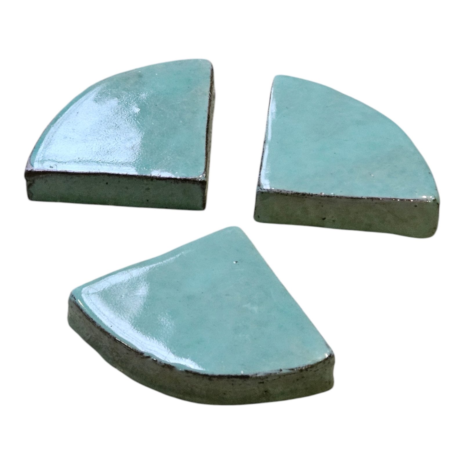 Teramico Підставка для квіткового горщика Staunässe ade! 20x Keramik Füße für Blumentopf, Celadon Grün, Hochwer, 100% Frostfest