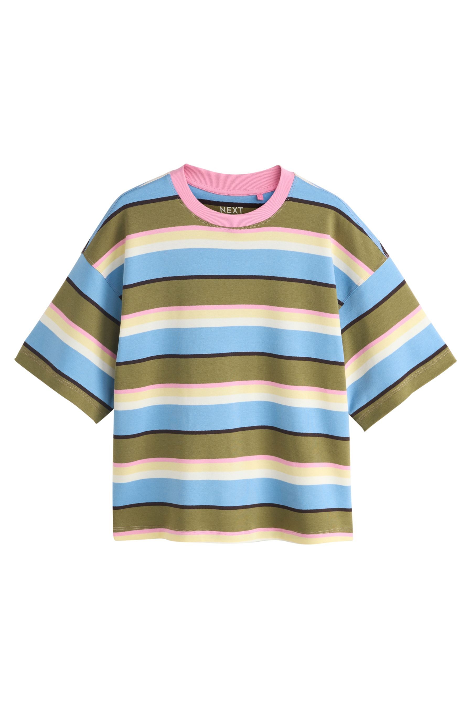 Next T-Shirt Kastiges Relaxed Fit Oversized-T-Shirt, Baumwolle (1-tlg) günstig online kaufen