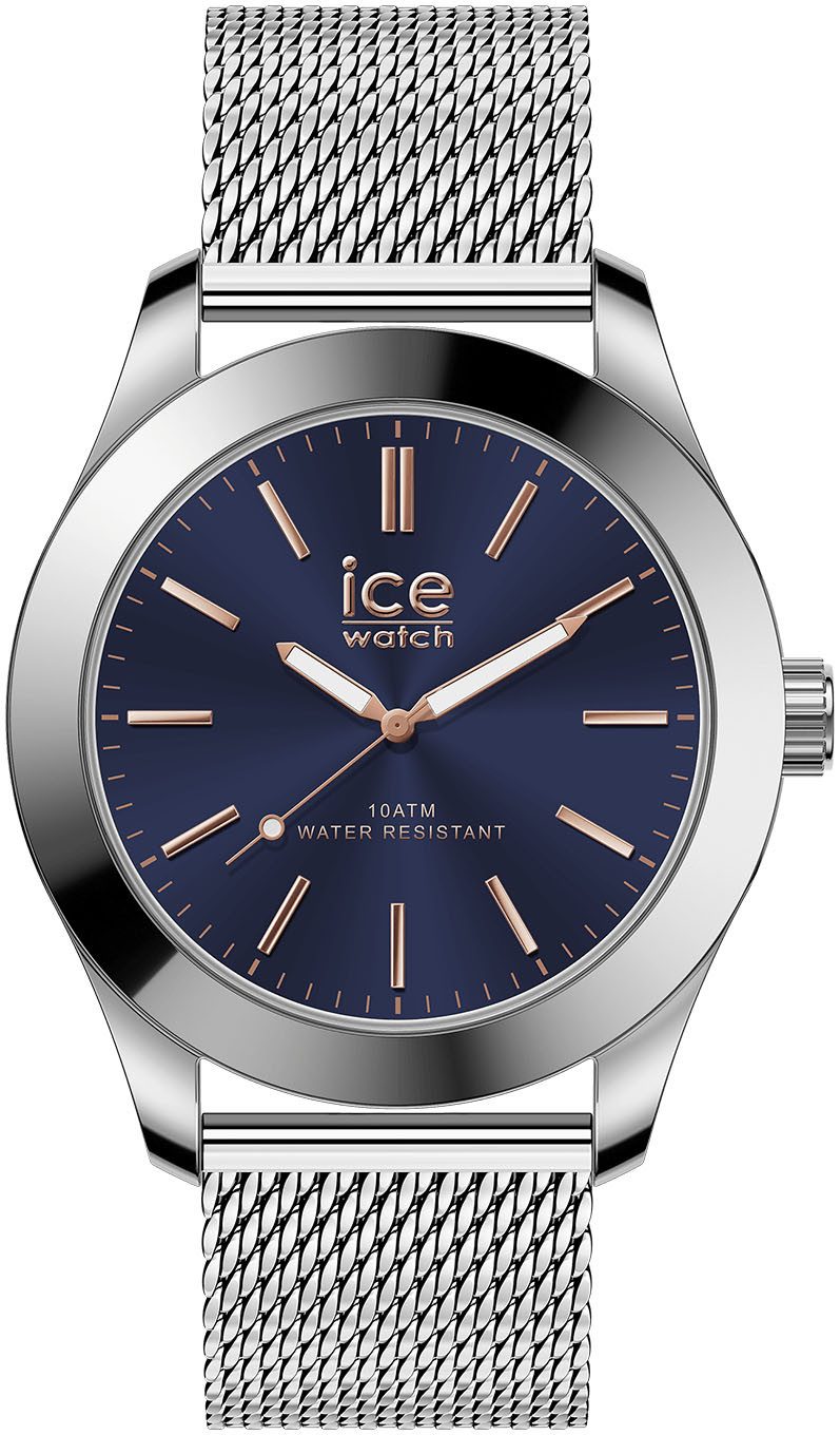 ice-watch Quarzuhr ICE steel - Medium - 3H 024748, Armbanduhr, Herrenuhr, Edelstahlarmband, Wasserdicht bis 10 bar,analog