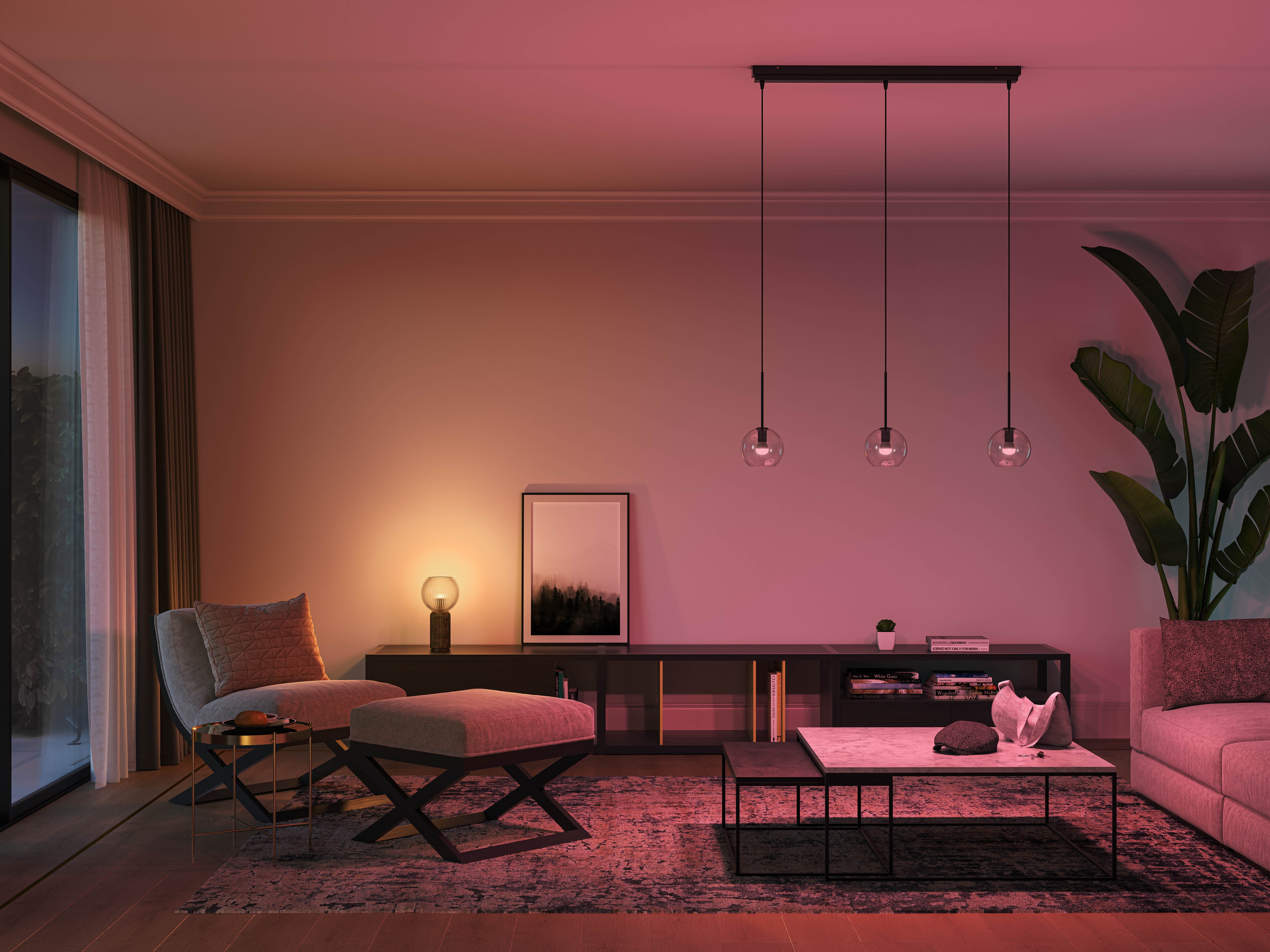 Philips Hue LED-Leuchtmittel White / White & Color Ambiance Luster, Tropfenform 470lm, 2er-Set, E14, 2 St., Farbwechsler – Bild 4 von 5