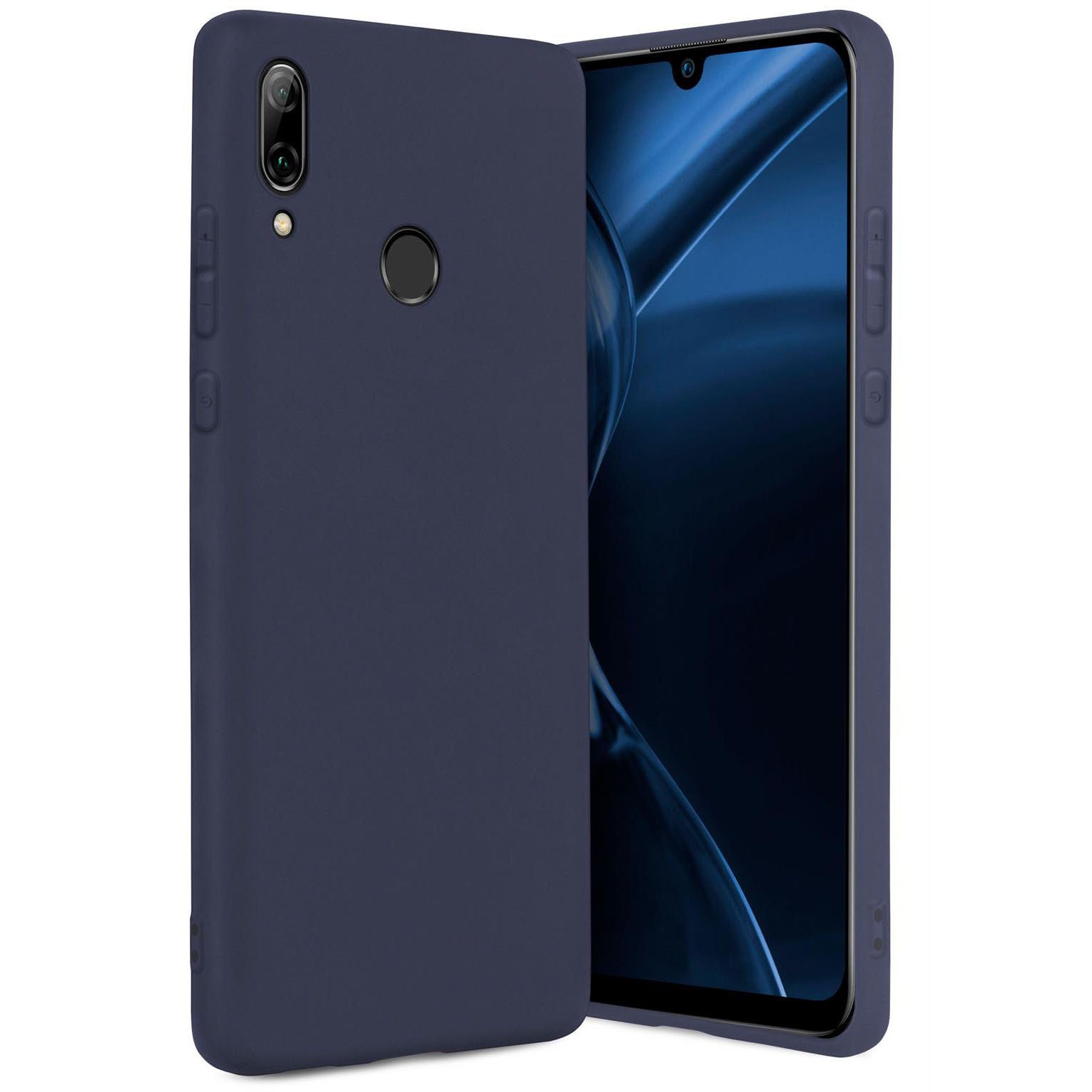 ONEFLOW Handyhülle für Huawei P smart 2019 Hülle Dünn SlimShield Pro Blau 6,21 Zoll, Backcover TPU Case Handyhülle minimalistisch Schutzhülle Erhöhter Rand