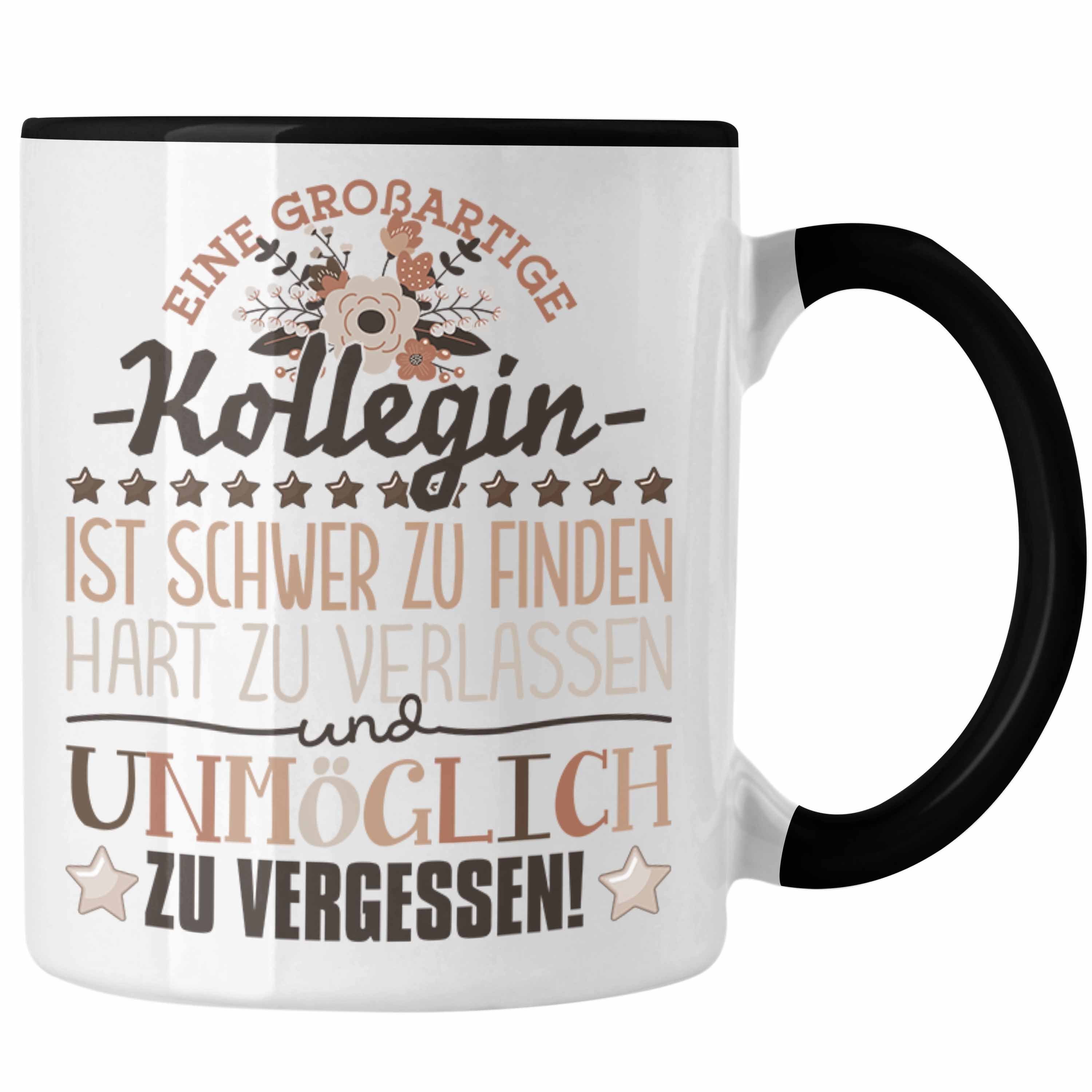 Kollegin Tasse Schwarz Kollegin Abschiedsgeschenk Spruch Tasse Trendation - Trendation Abschied