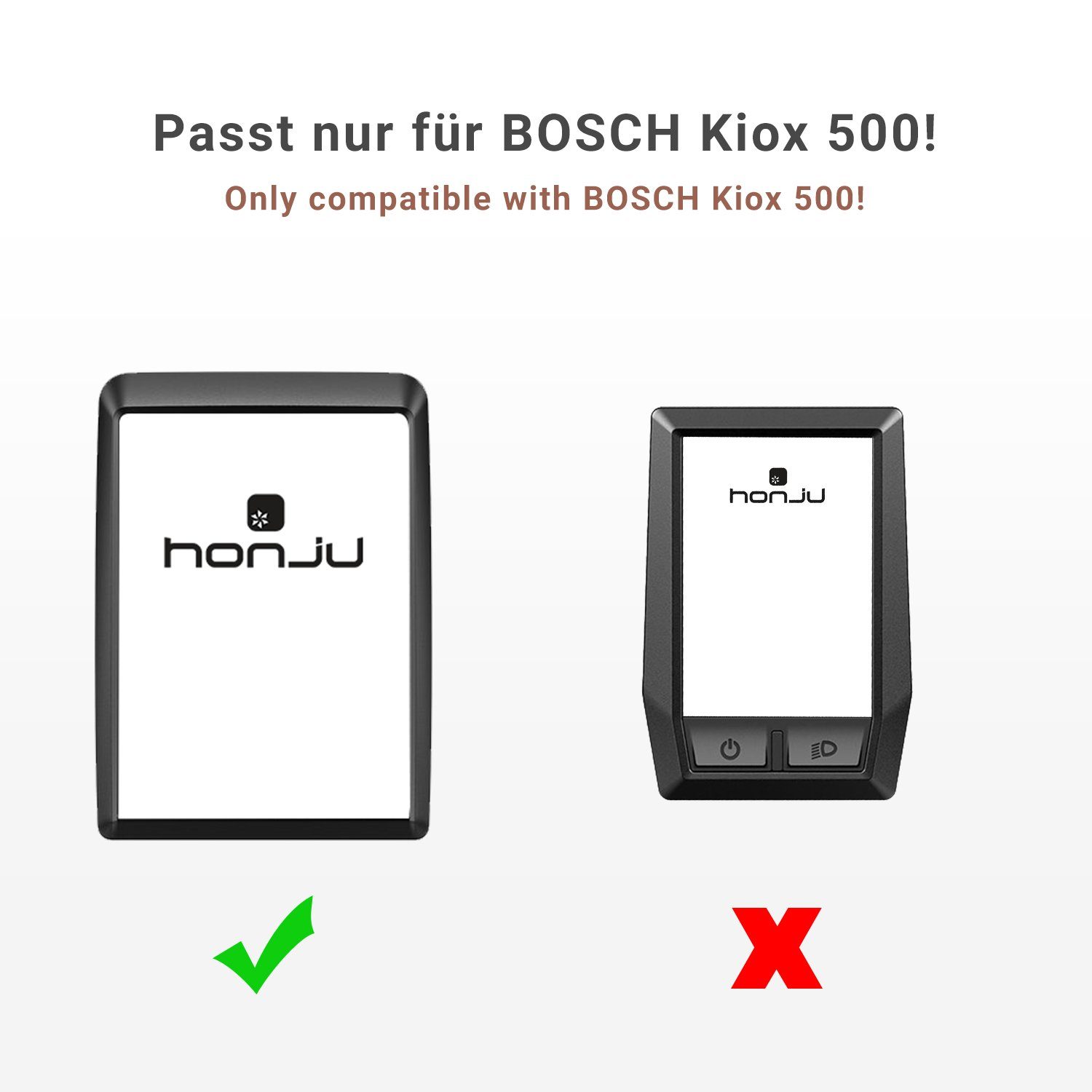 honju Fahrradtasche Bosch Kiox 500 Tasche, [Fahrrad-Computer Displayschutz]  - schwarz