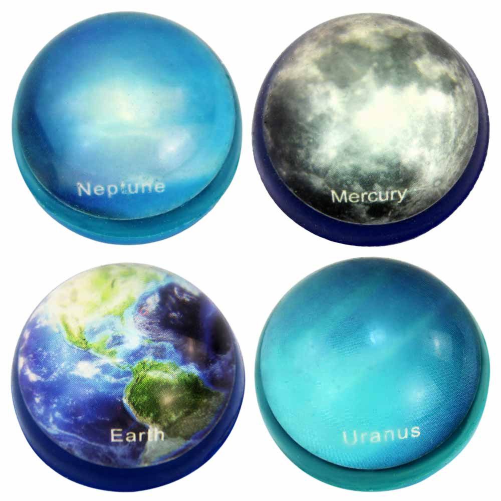 Krüger & Gregoriades Flummi 100 Stück Flummi Planet "Sonnensystem" - ca. 32 mm (100-St)