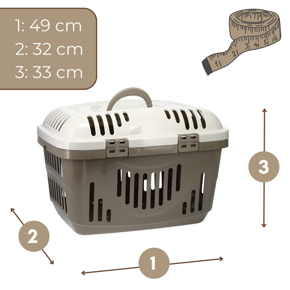 GarPet Tiertransportbox Transportbox Katze Hundetransportbox Oben Öffnen Katzentransportbox