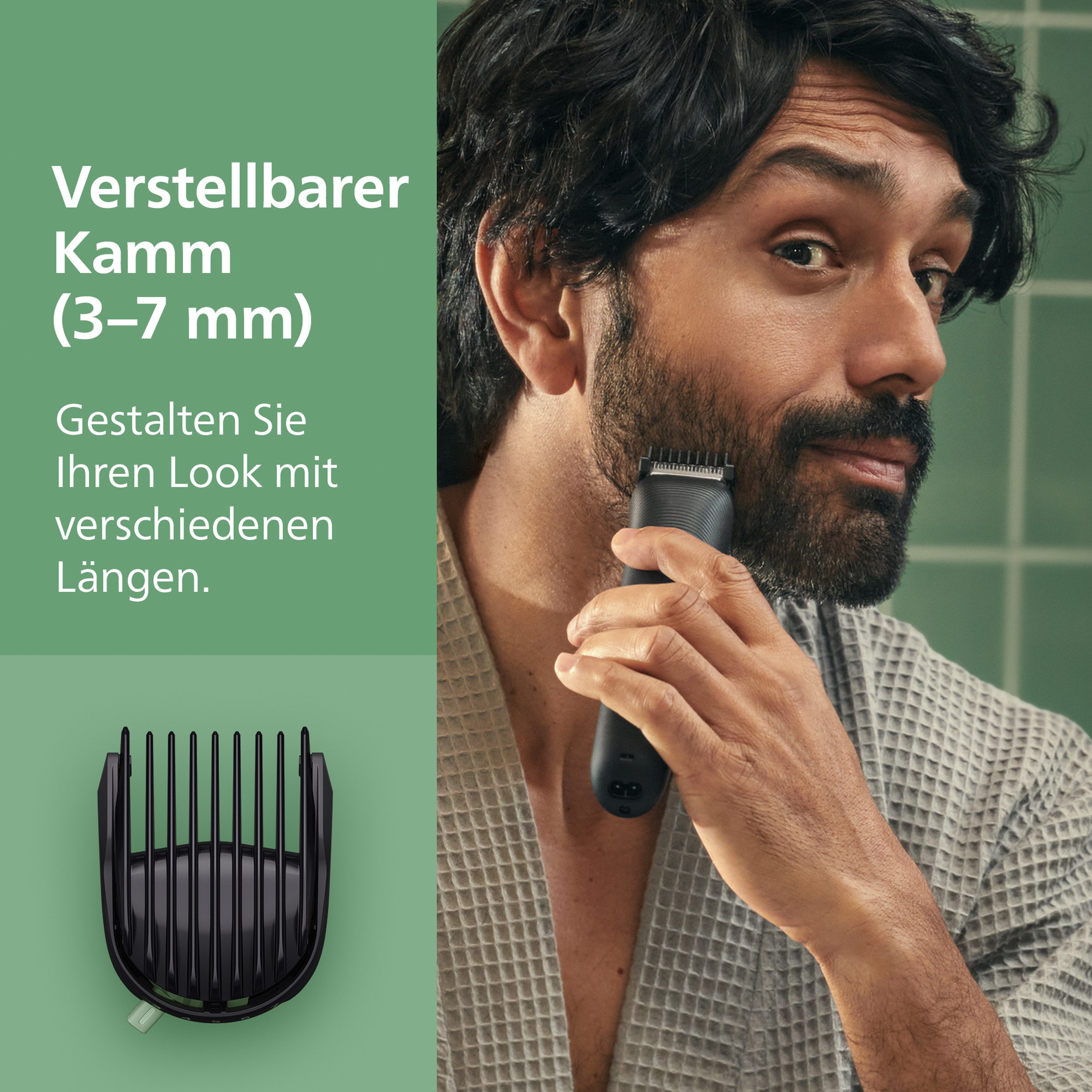 Philips Multifunktionstrimmer Series 3000 MG3945/15, 9-in-1-Trimmer für Gesicht, Körper und Kopfhaare