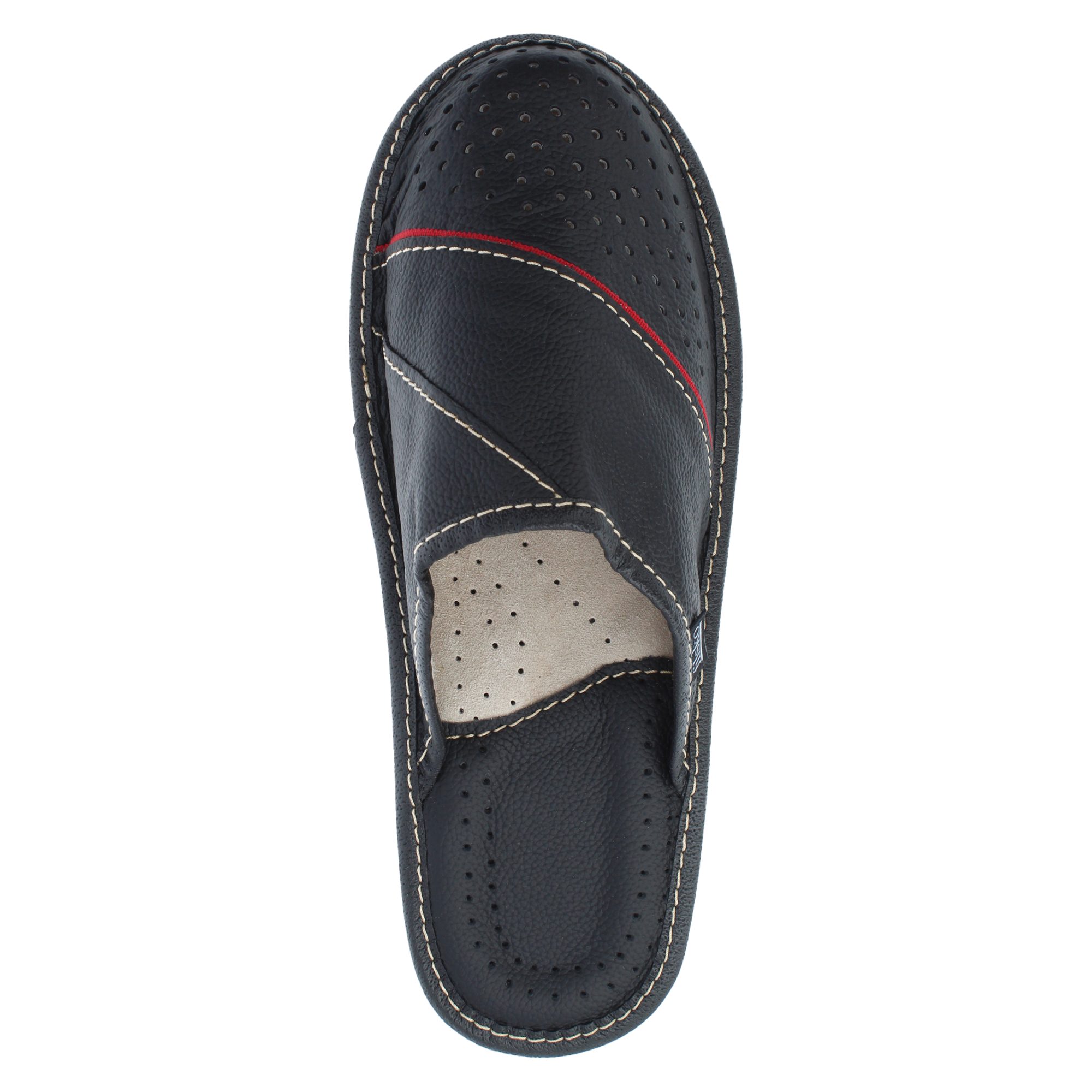 filsko Levice Herren Hausschuh Open-Toe, Slip-On, offene Hausschuhe, Pantoletten, Leder Hausschuhe