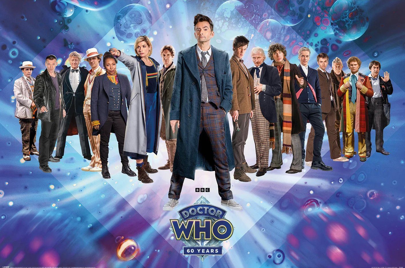 Poster Doctor Who Poster Characters 60th Anniversary 91,5 x 61 cm