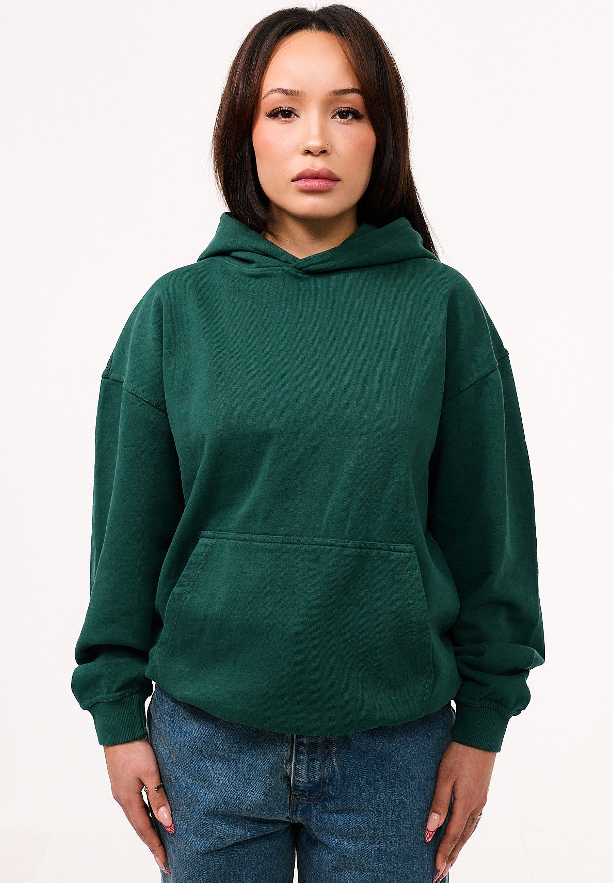 DAILY COTTON Hoodie DCOLM Damen Heavy Oversize Blank Kapuzenpullover Sweats günstig online kaufen