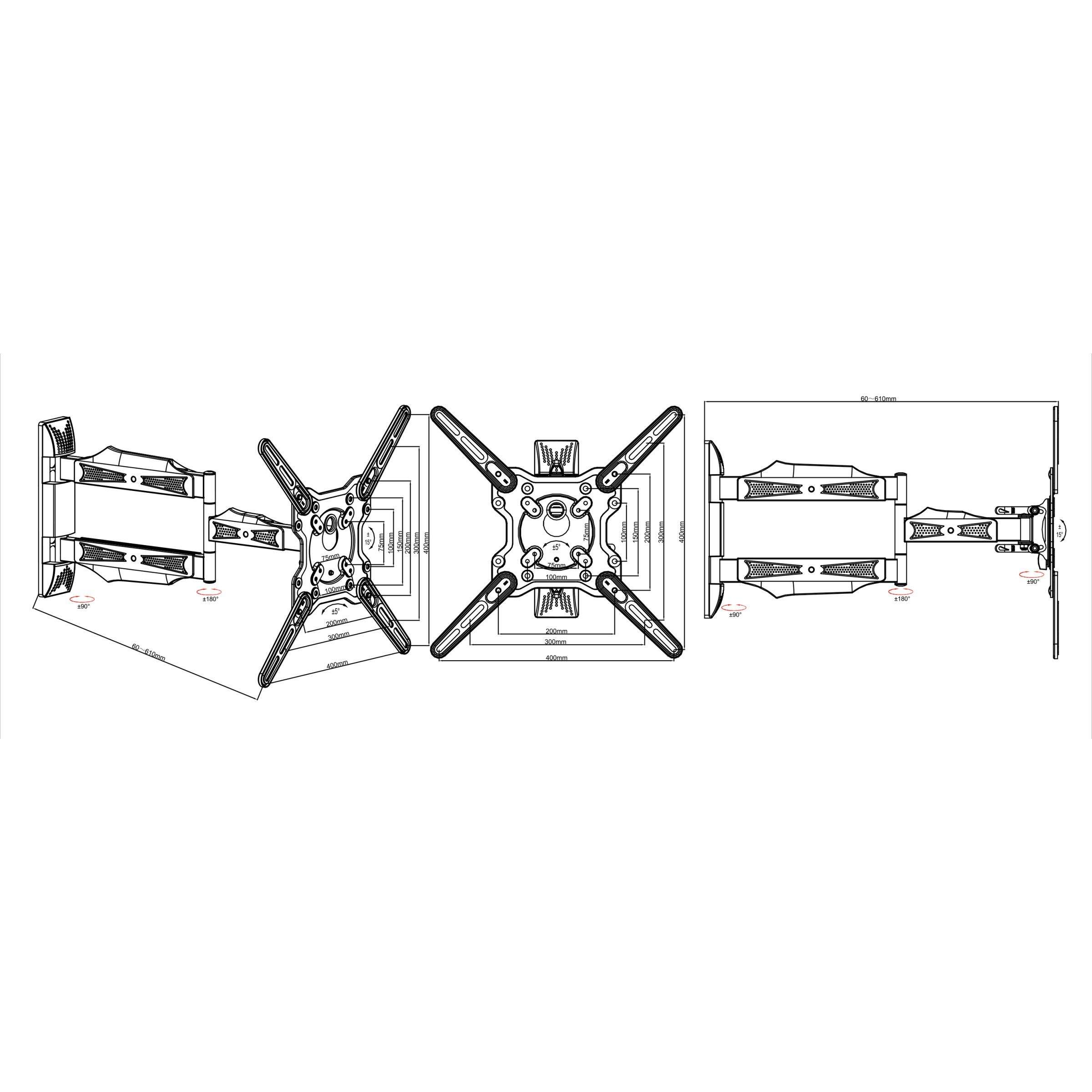 (1-tlg) TV-Wandhalterung, TITAN® Vivanco