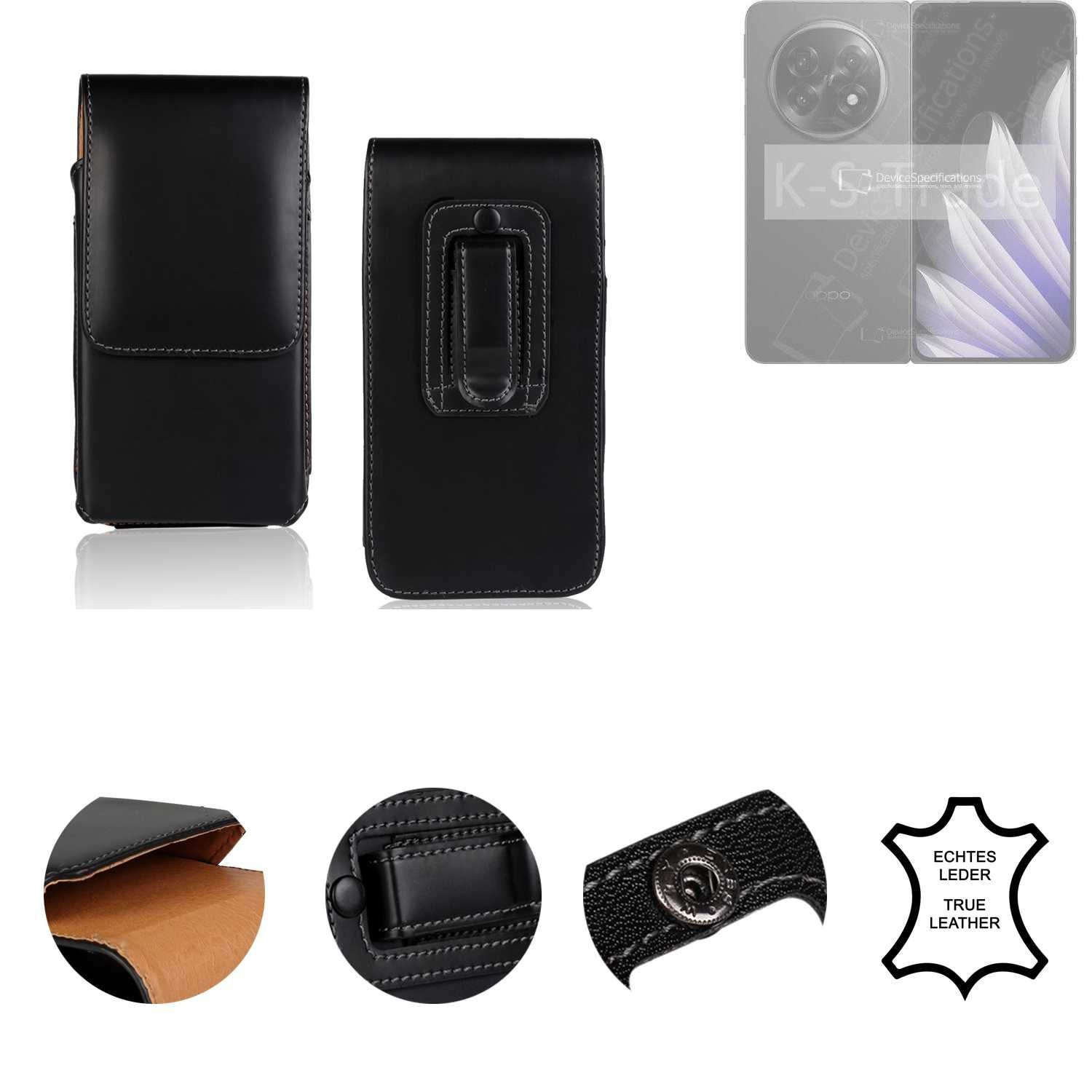 K-S-Trade Handyhülle für Oppo Find N5 CPH2671, Holster Gürteltasche Handy Hülle Schutzhülle Handyhülle Leder