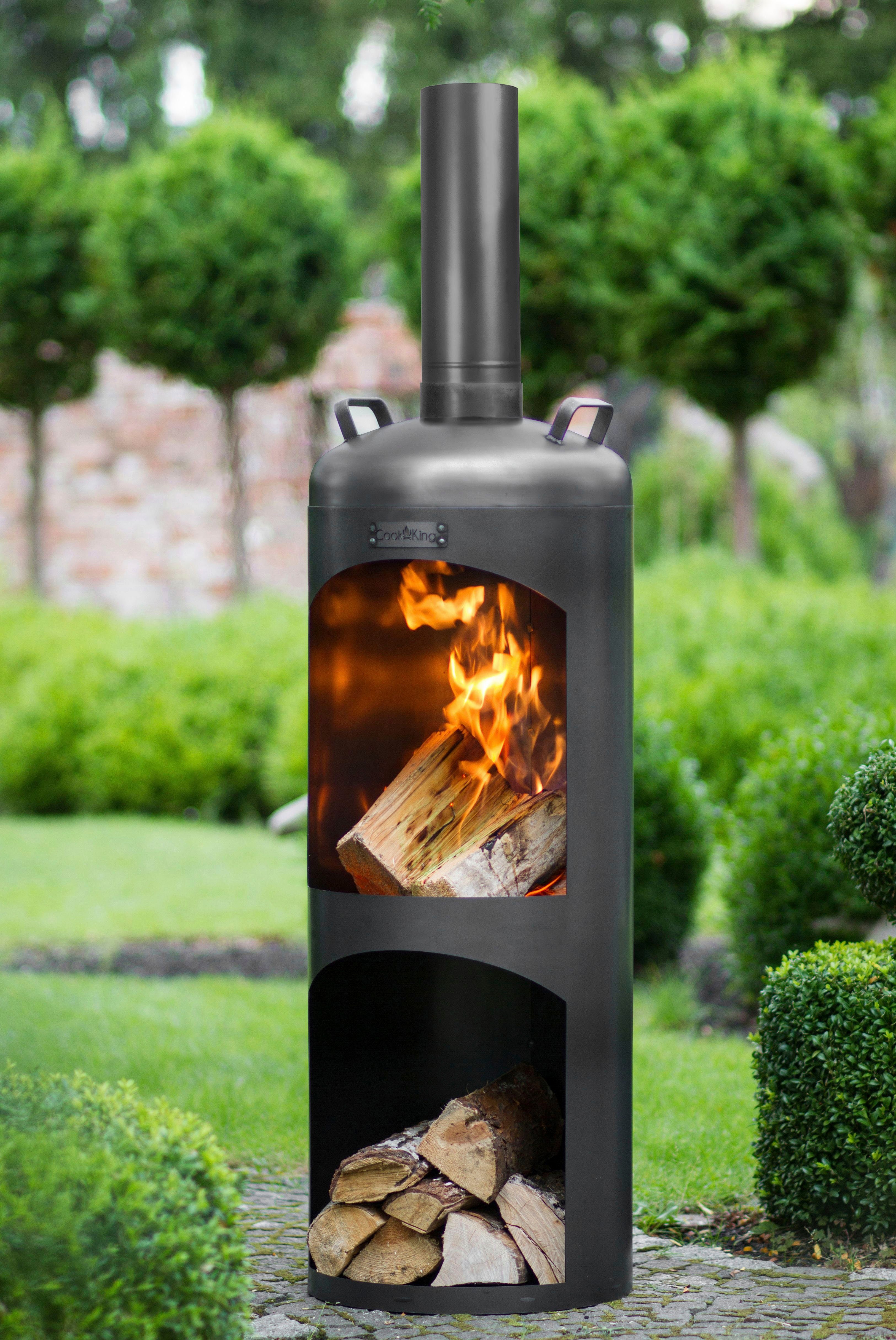CookKing Gartenkamin Faro, 40x40x158 cm