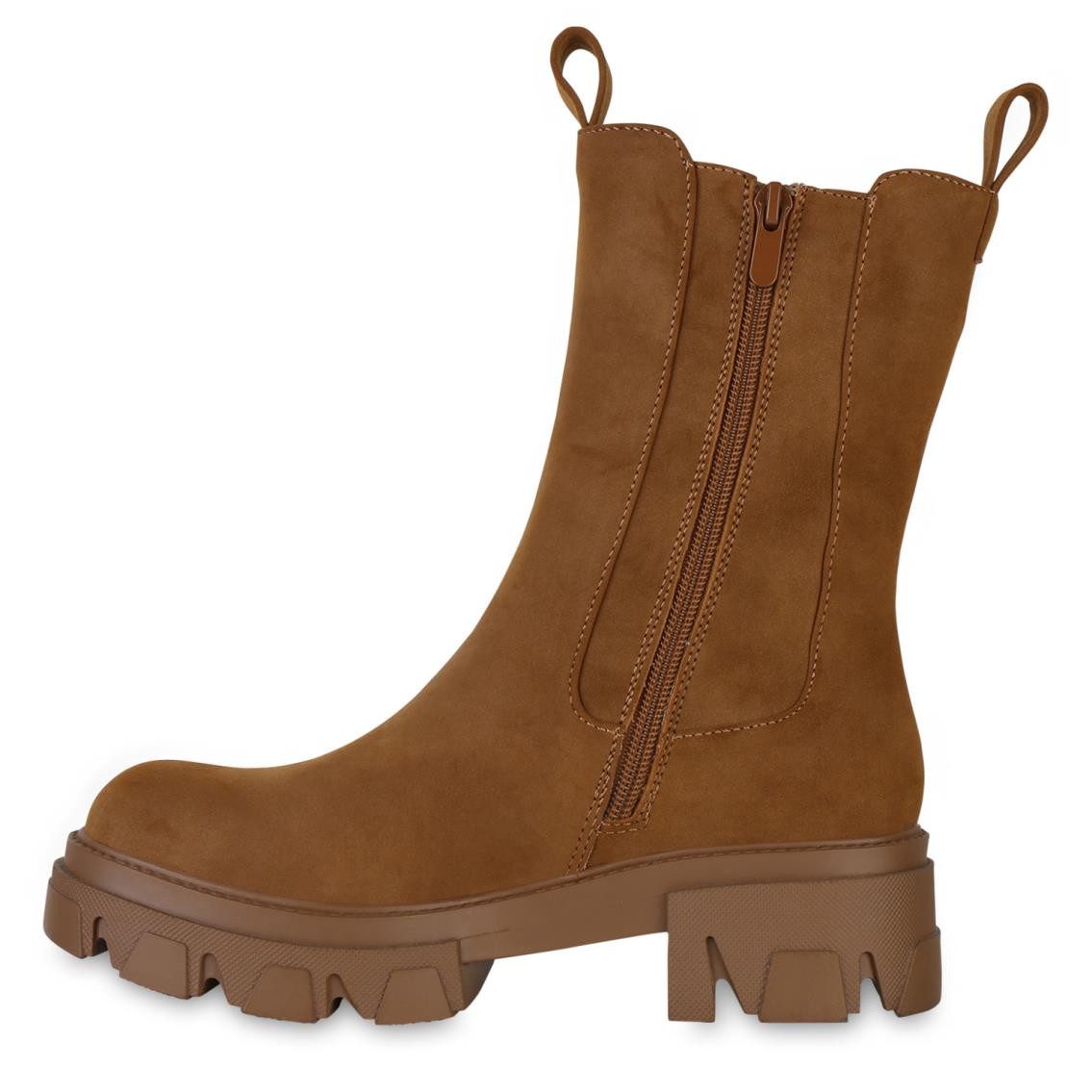 VAN HILL 841348 Plateaustiefelette Damen Plateau günstig online kaufen