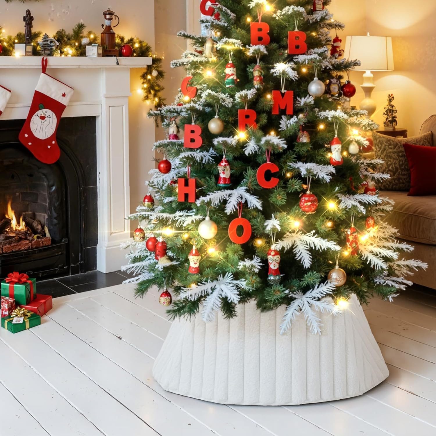 Coonoor Christbaumschmuck Weihnachtsbaum Kragen Ø72cm Weihnachtsbaum Decke – Bild 5 von 5