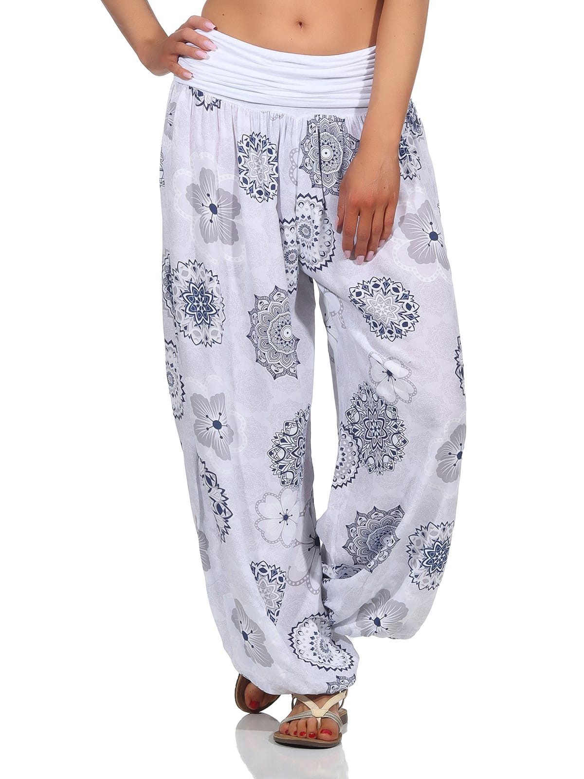 OriginalYou Haremshose Sommerhose Damen Boho Flatterhose leichte Yoga-Hose weites Bein luftige & leicht, hautfreundliches Material