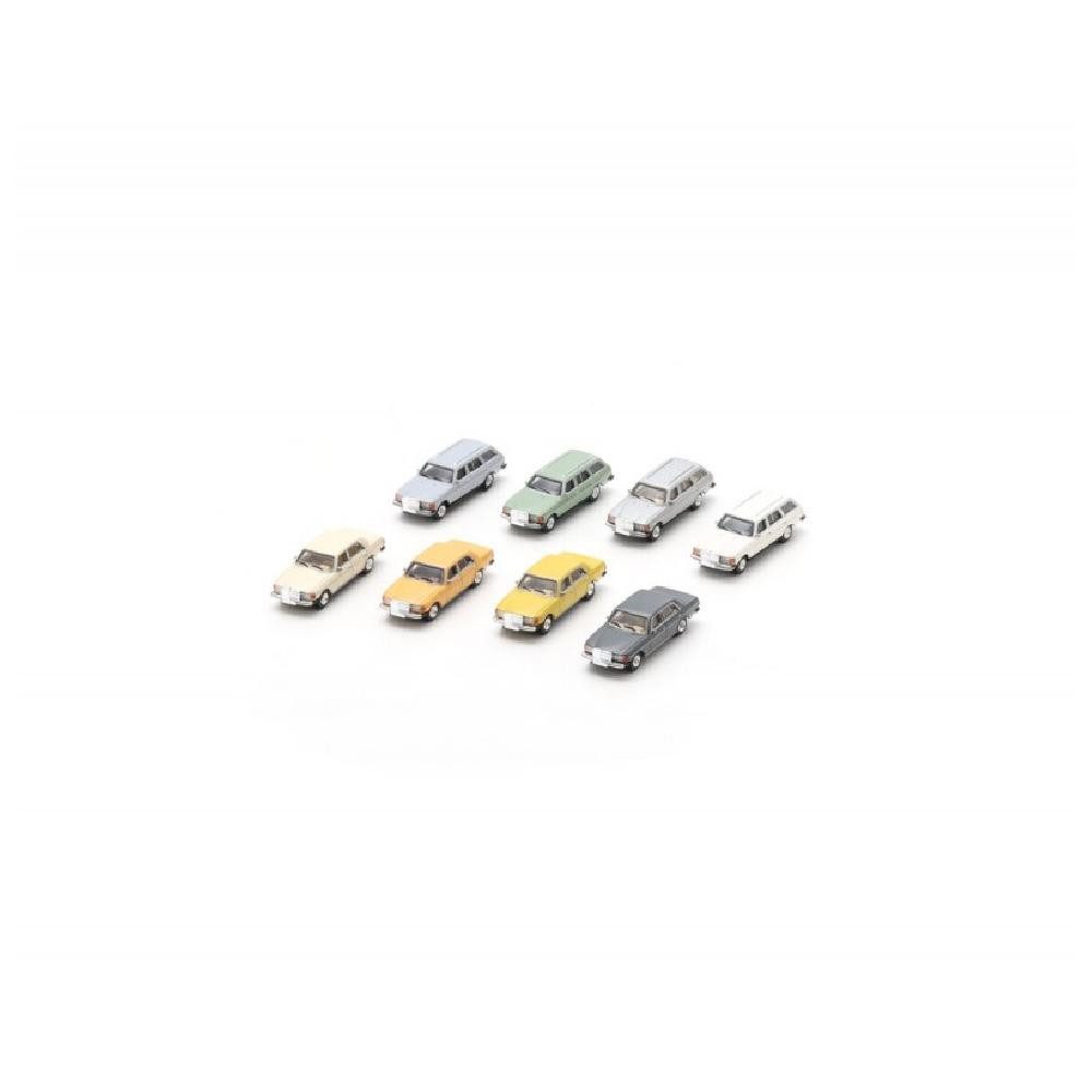 Schuco Modellbausatz M-B W123 8er-Set 4x Limo./4xKombi / 1:87, Maßstab 1:87